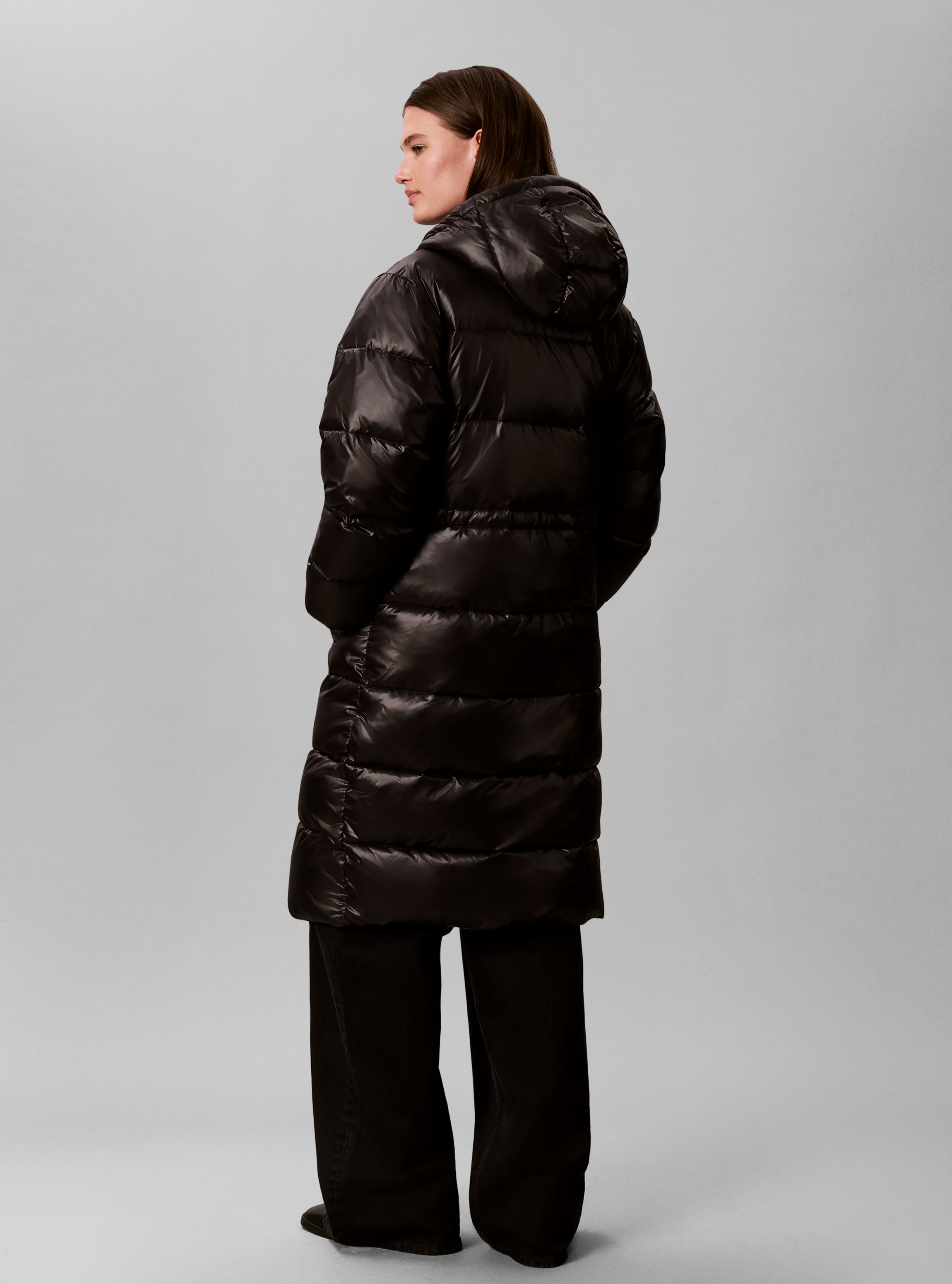 Calvin Klein Steppmantel »SHINE LONG PUFFER« Regular fit mit Kapuze