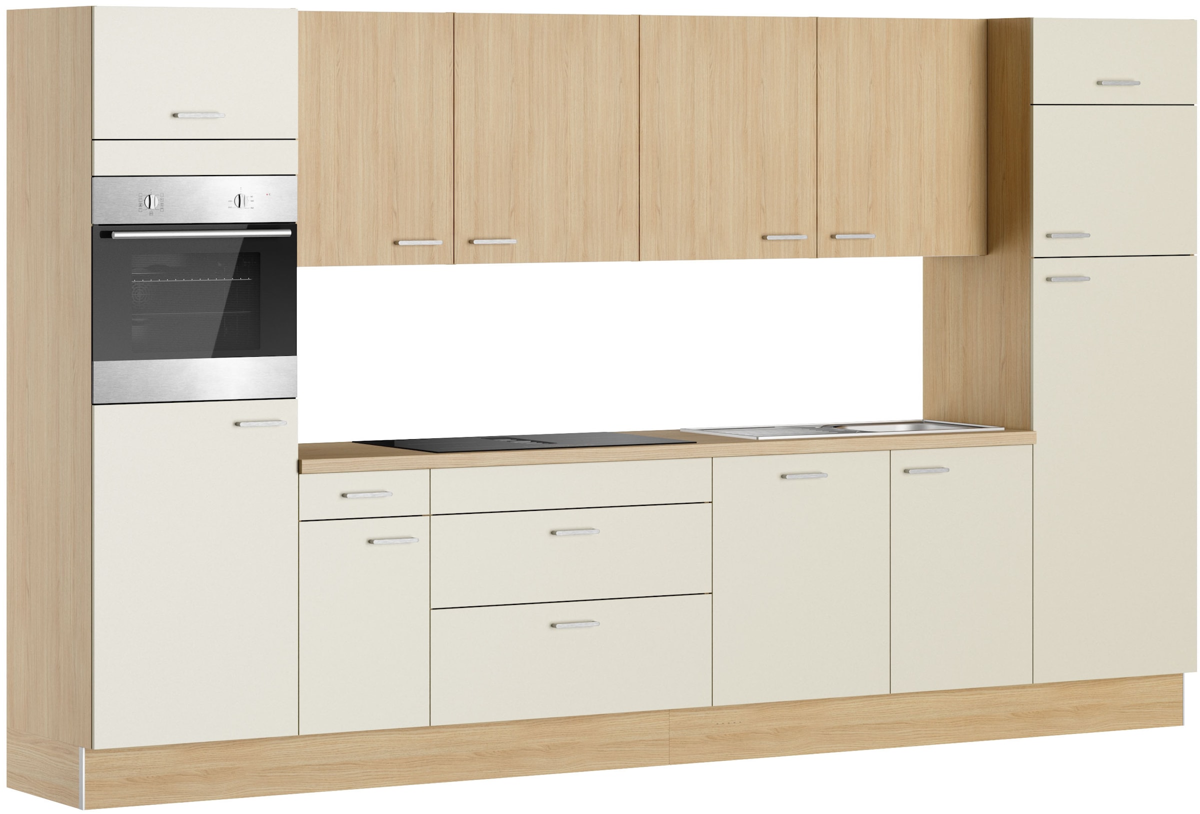 KOCHSTATION Kitchenette »KS-Lucy« Breite 360 cm, Soft-Close, inkl. Zubehör, wahlweise mit E-Geräten
