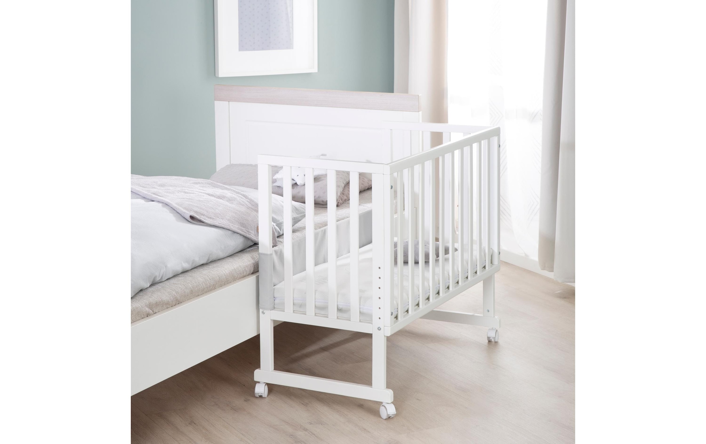 roba® Babybett »roba Stubenbett 3 in 1, Holz«