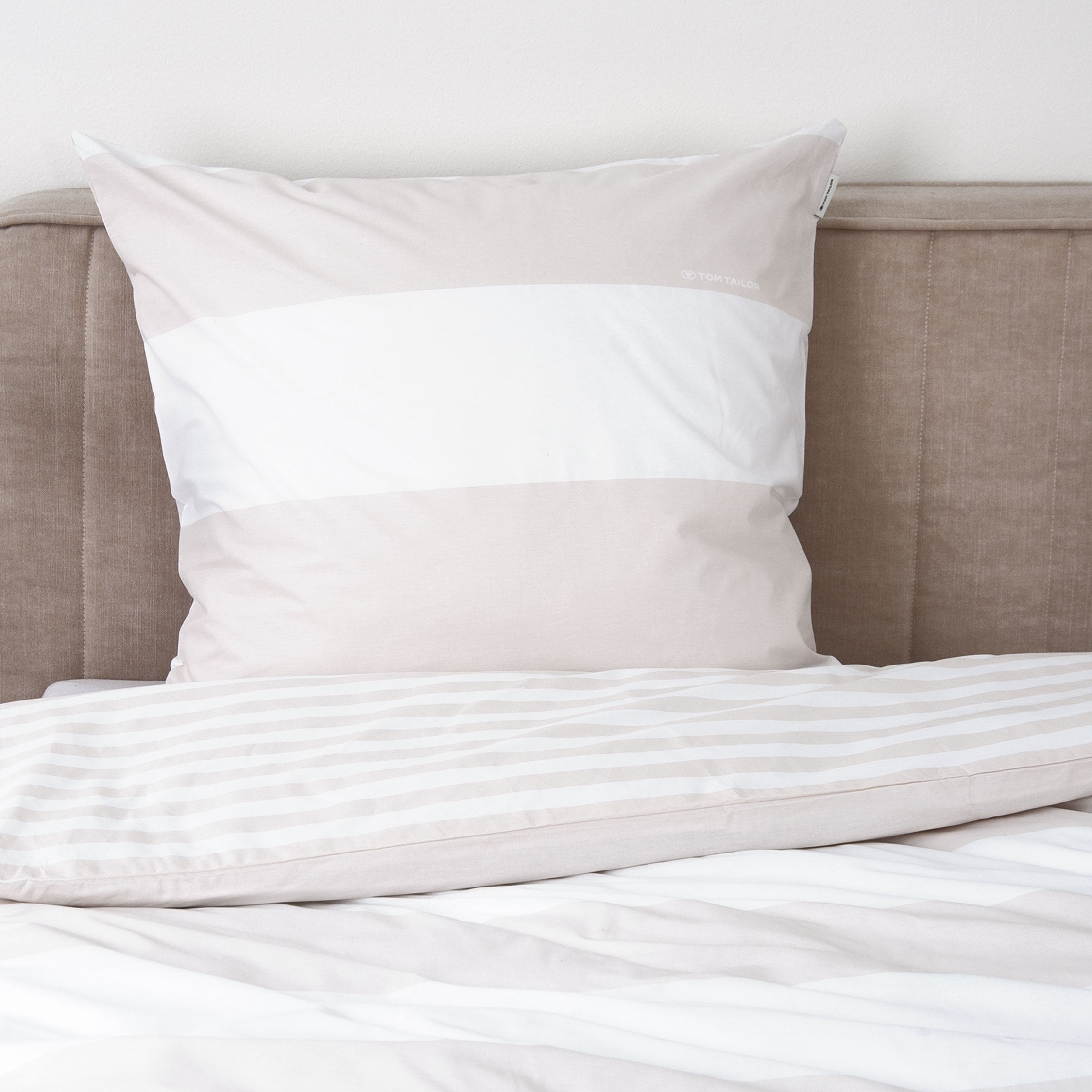 TOM TAILOR HOME Linge de lit réversible »SIENA in Gr. 135x200cm, 155x220cm oder 200x220cm« 2 cuis linge de lit rayé en coton, linge de lit réversible
