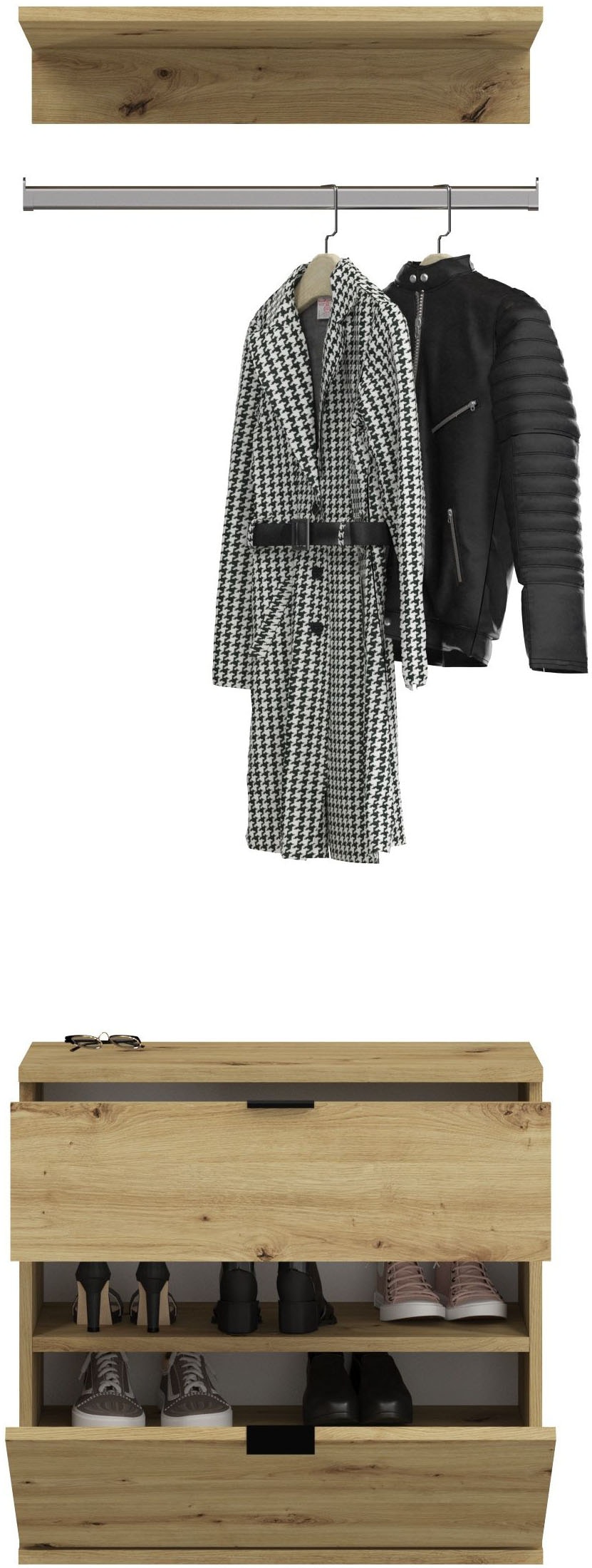 INOSIGN Garderoben-Set »Trondheim, Breite 213 cm, 6-teilig, bestehend aus:« Set, 5 Stk. tlg.