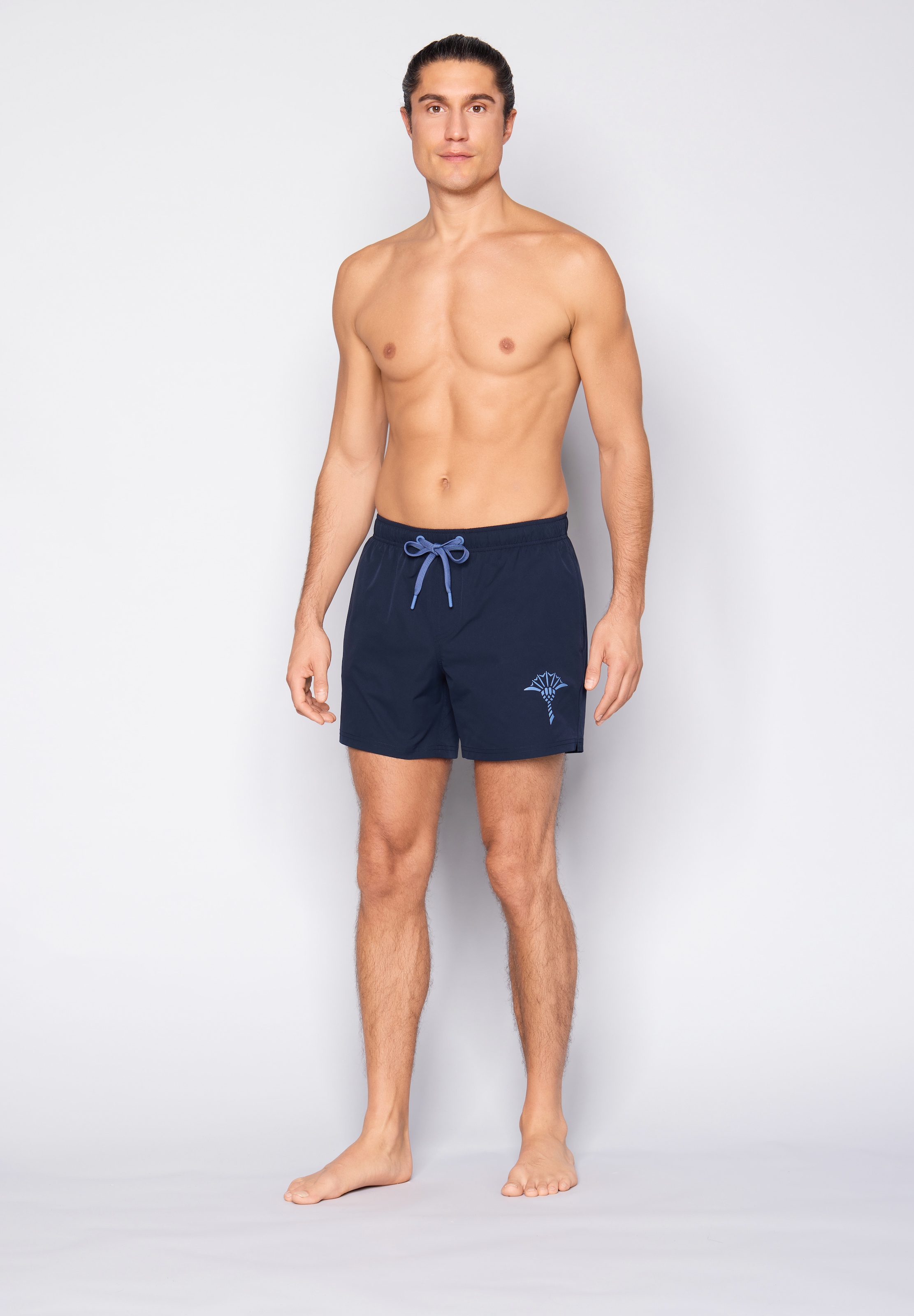 JOOP! Short de bain »Solid Cornflower« avec poches latérales et cordon de serrage