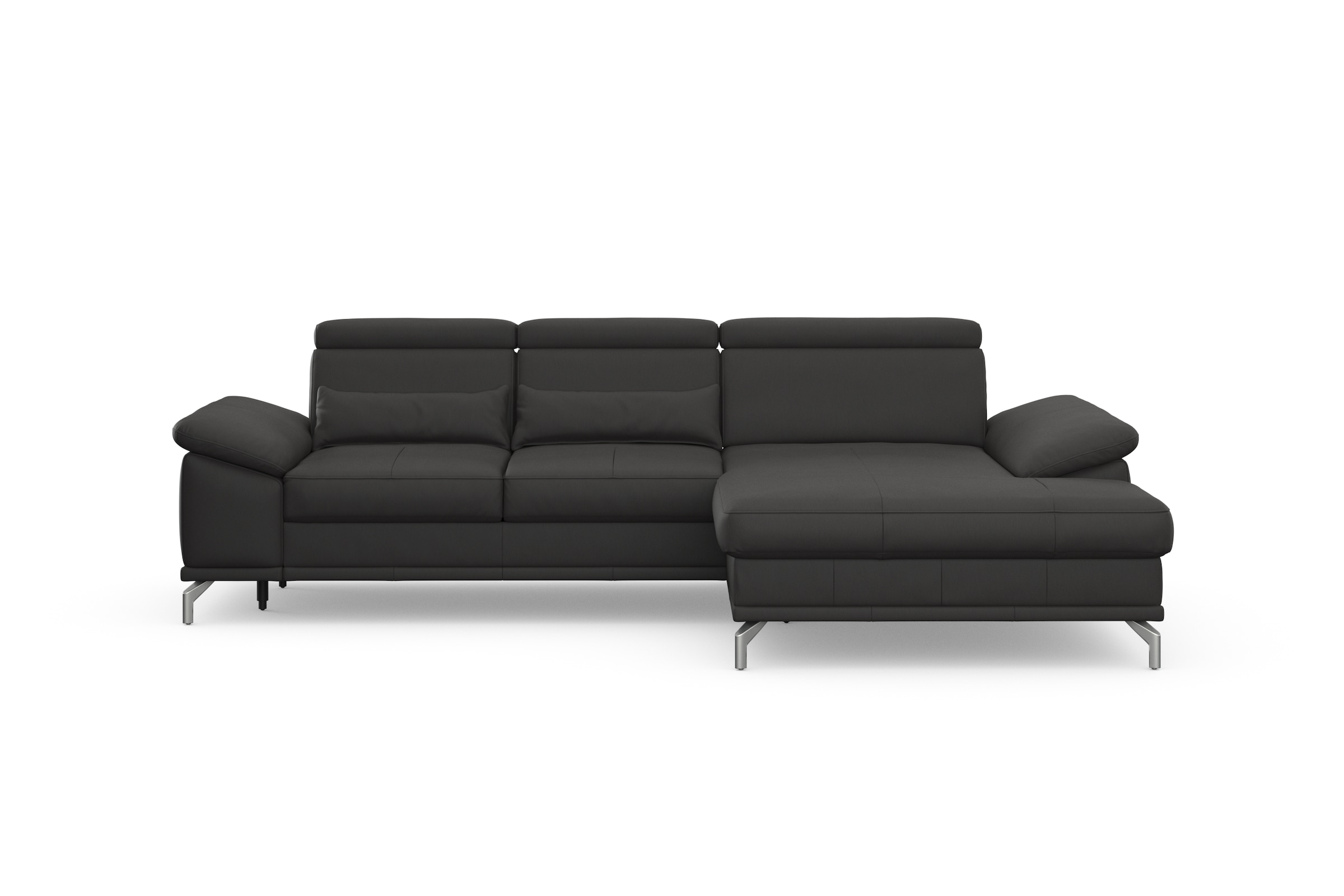 sit&more Ecksofa »Cabrio L-Form, B: 295 cm, mit Sitztiefen-, Arm- & Kopfteilverstellung« 2 Nierenkissen, Federkern, optional Bettfunktion und Stauraum