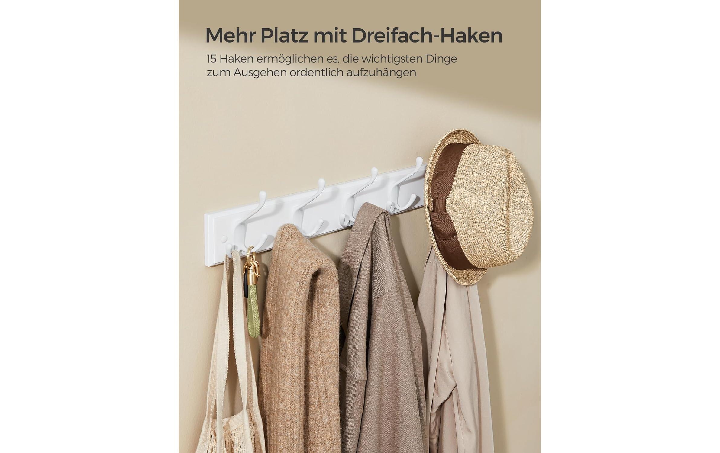 SONGMICS Wandgarderobe »mit 4 Haken«