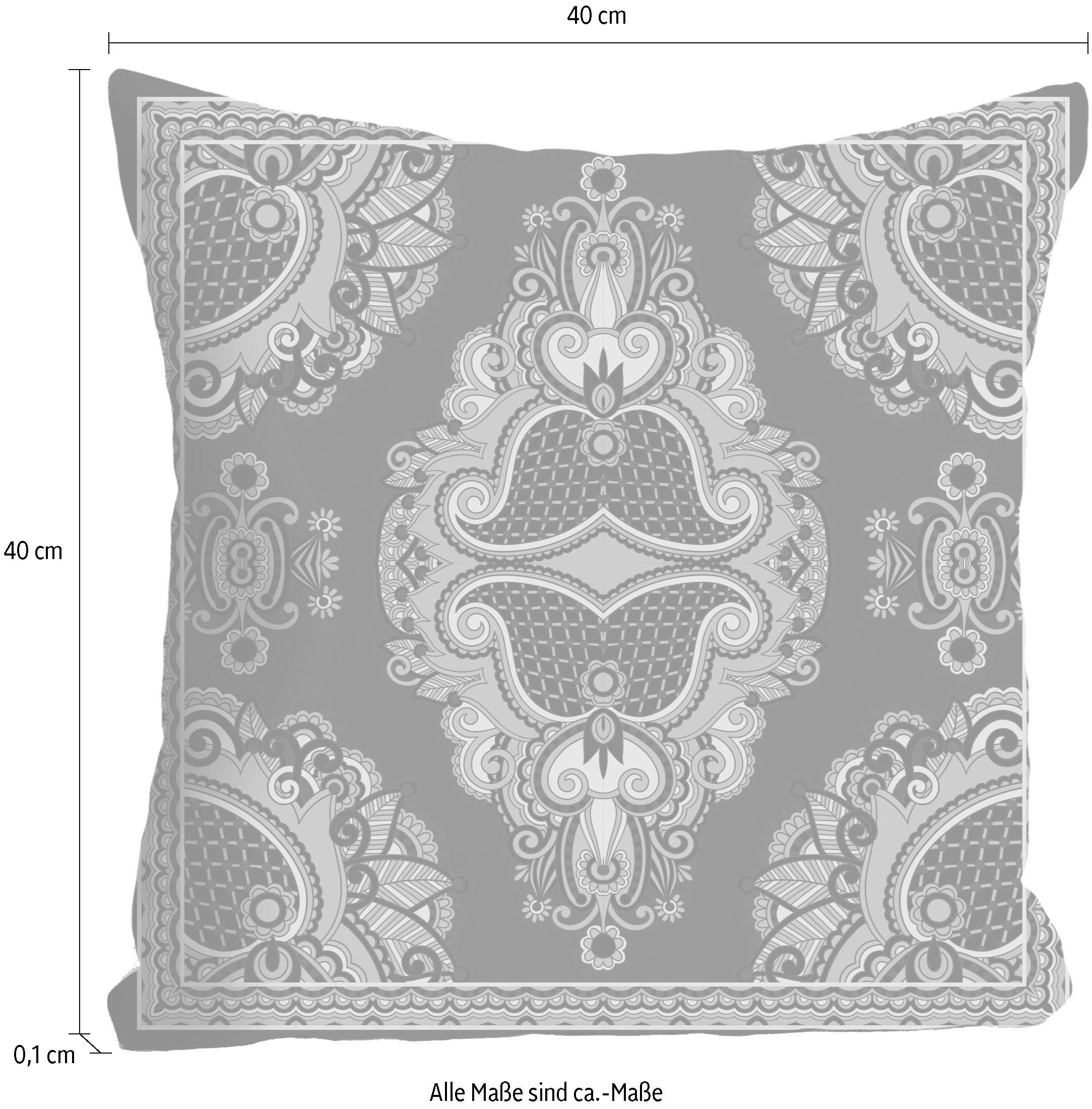 queence Coussin décoratif »»Ornament«,« Kissenhülle ohne Füllung, 1 Stück