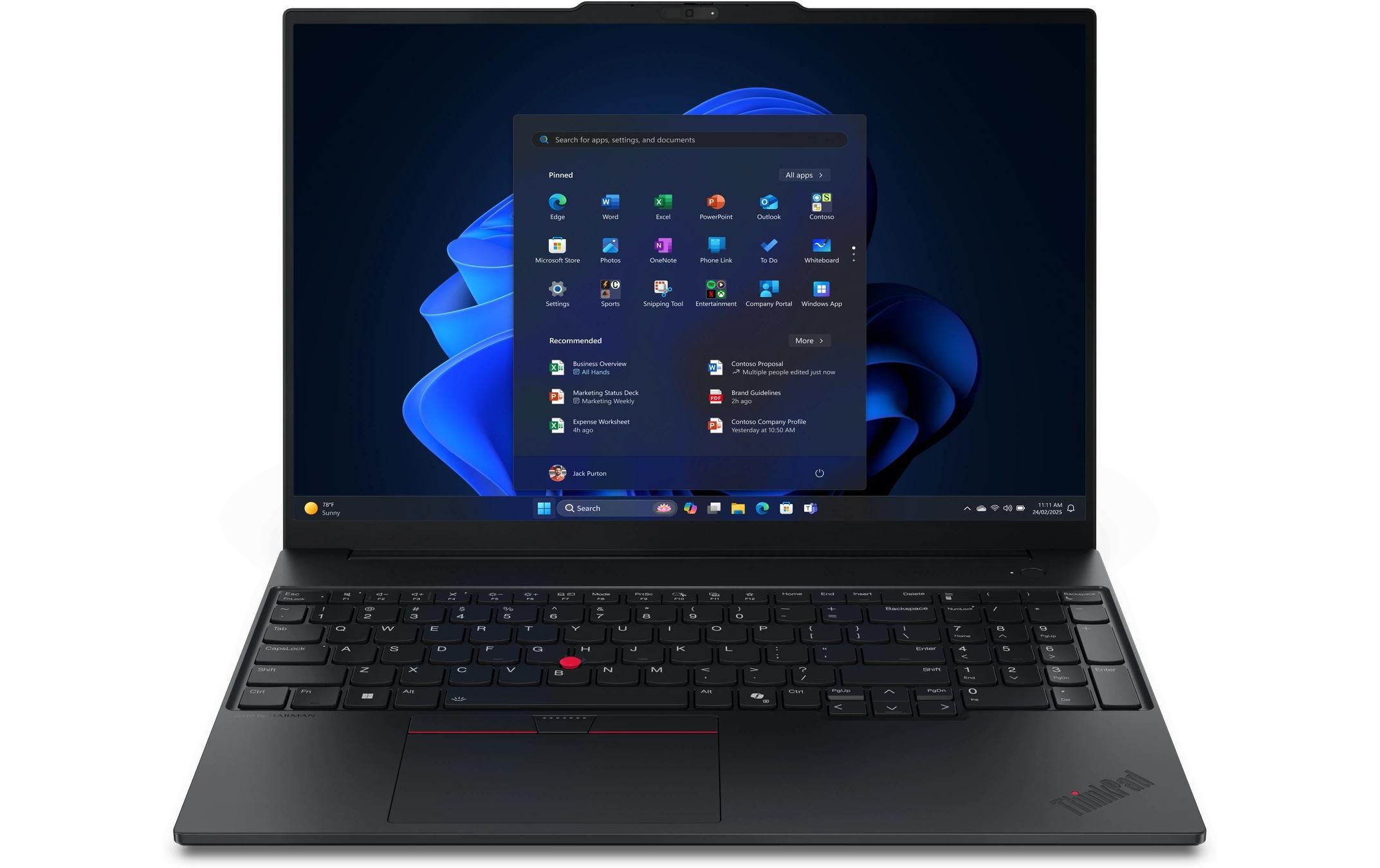 Lenovo Ordinateur portable »ThinkPad E16 Gen 3 (AMD)« / 16 ″ AMD Ryzen 7 Radeon 780M