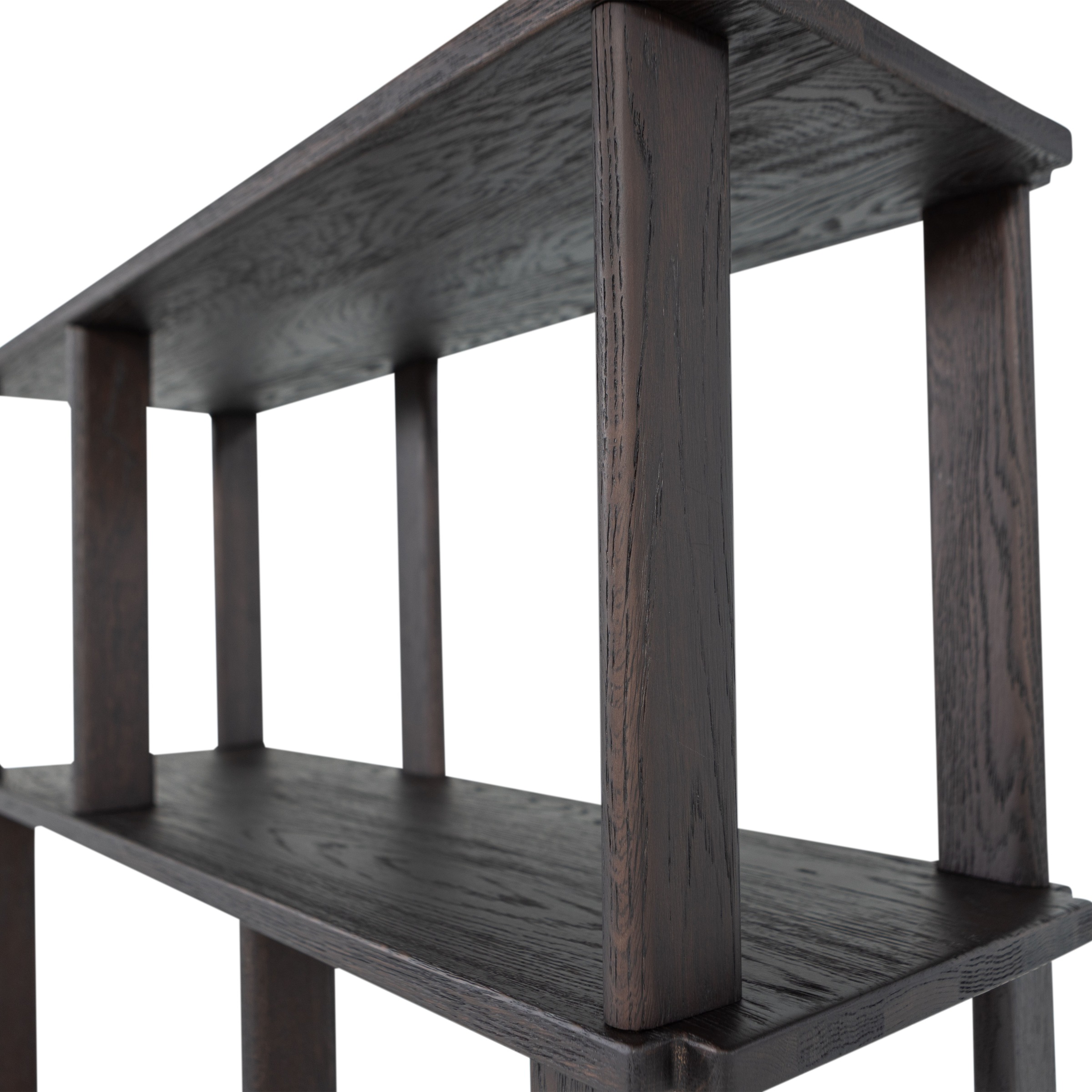 WOOOD Wandregal »Riss Eichenholz mit sichtbare Maserung, B 90 x T 30 x H 186 cm« Tragkraft 10 kg pro Einlegeboden, nachbehandelbar, einfach montierbar