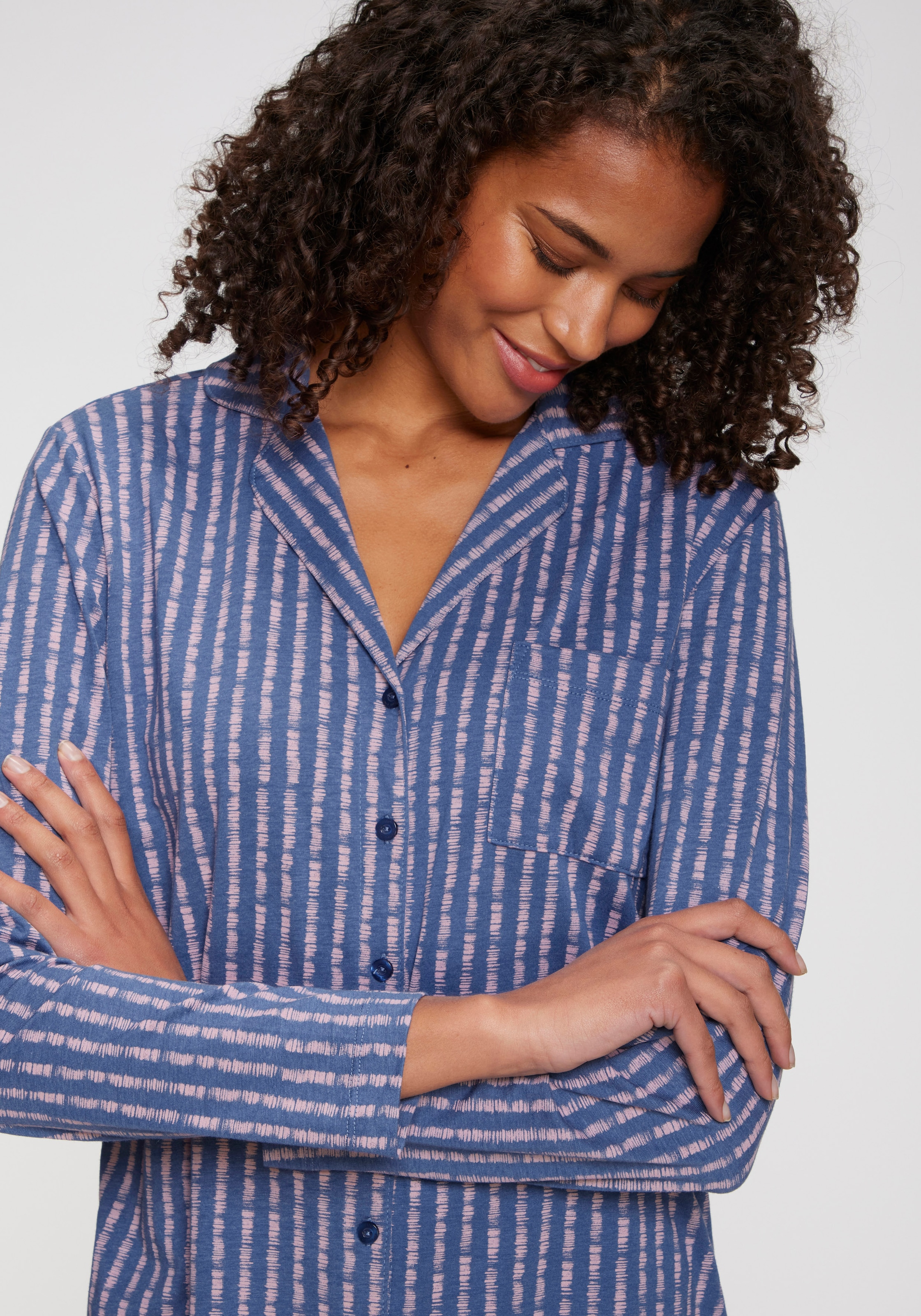 Vivance Dreams Haut de pyjama 1-teilig,  mit schönem Allover-Muster