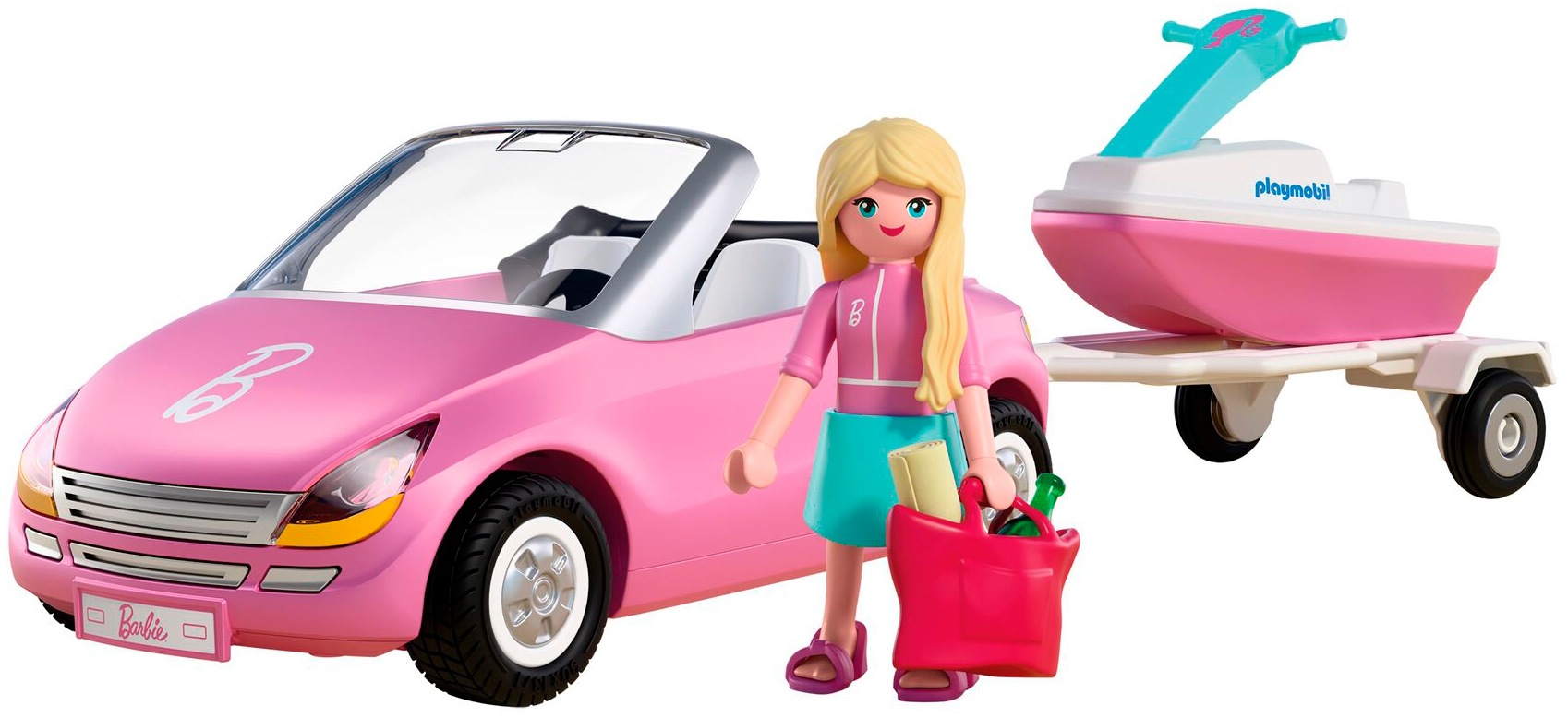 Playmobil® Konstruktions-Spielset »PLAYMOBIL x Barbie™ Cabrio (72123), Barbie™« Made in Europe