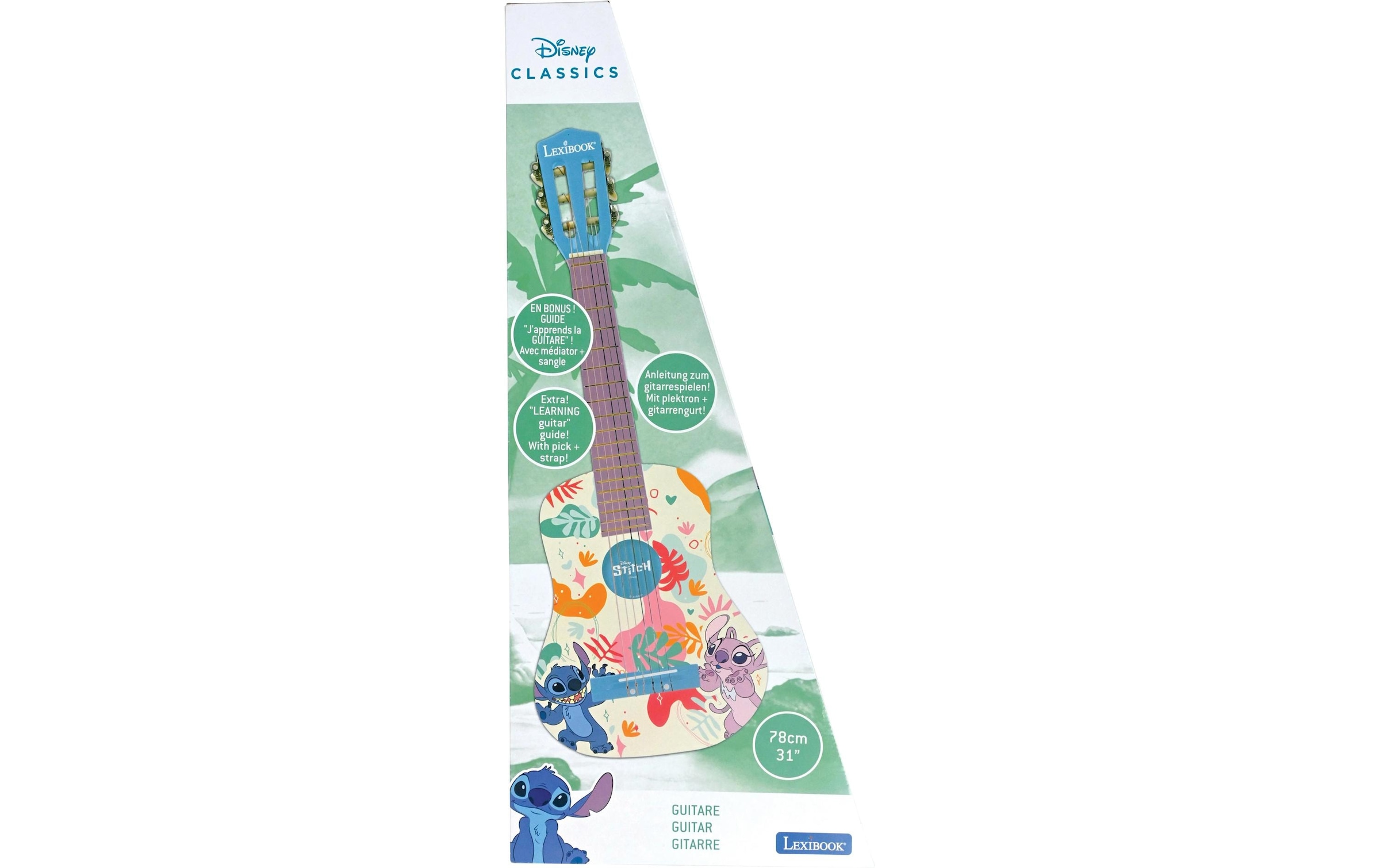 Lexibook® Jouet instrument de musique »Akustikgitarre Disney Stitch«