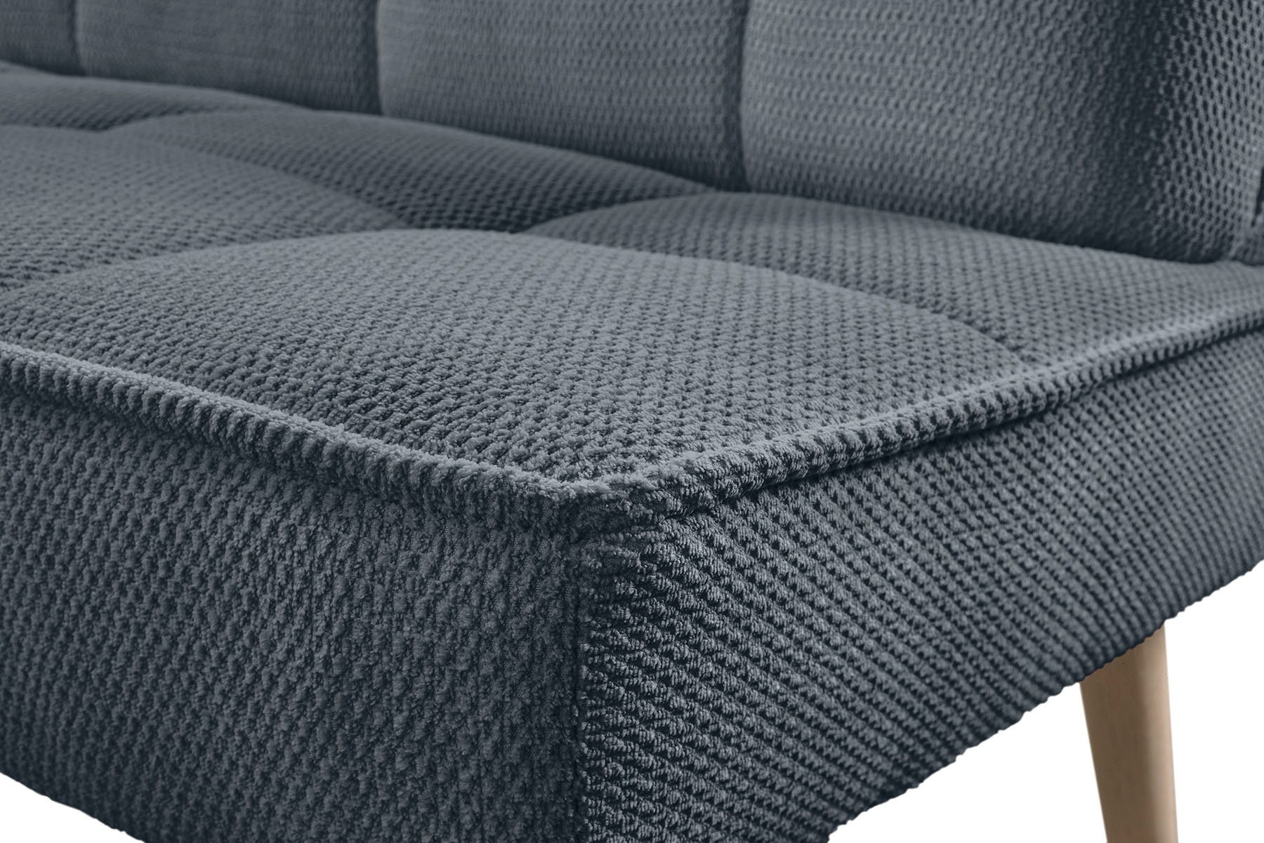 exxpo - sofa fashion Banc d'angle »Latte« couture moderne siège et dossier, confortable et élégant, pied en bois haut