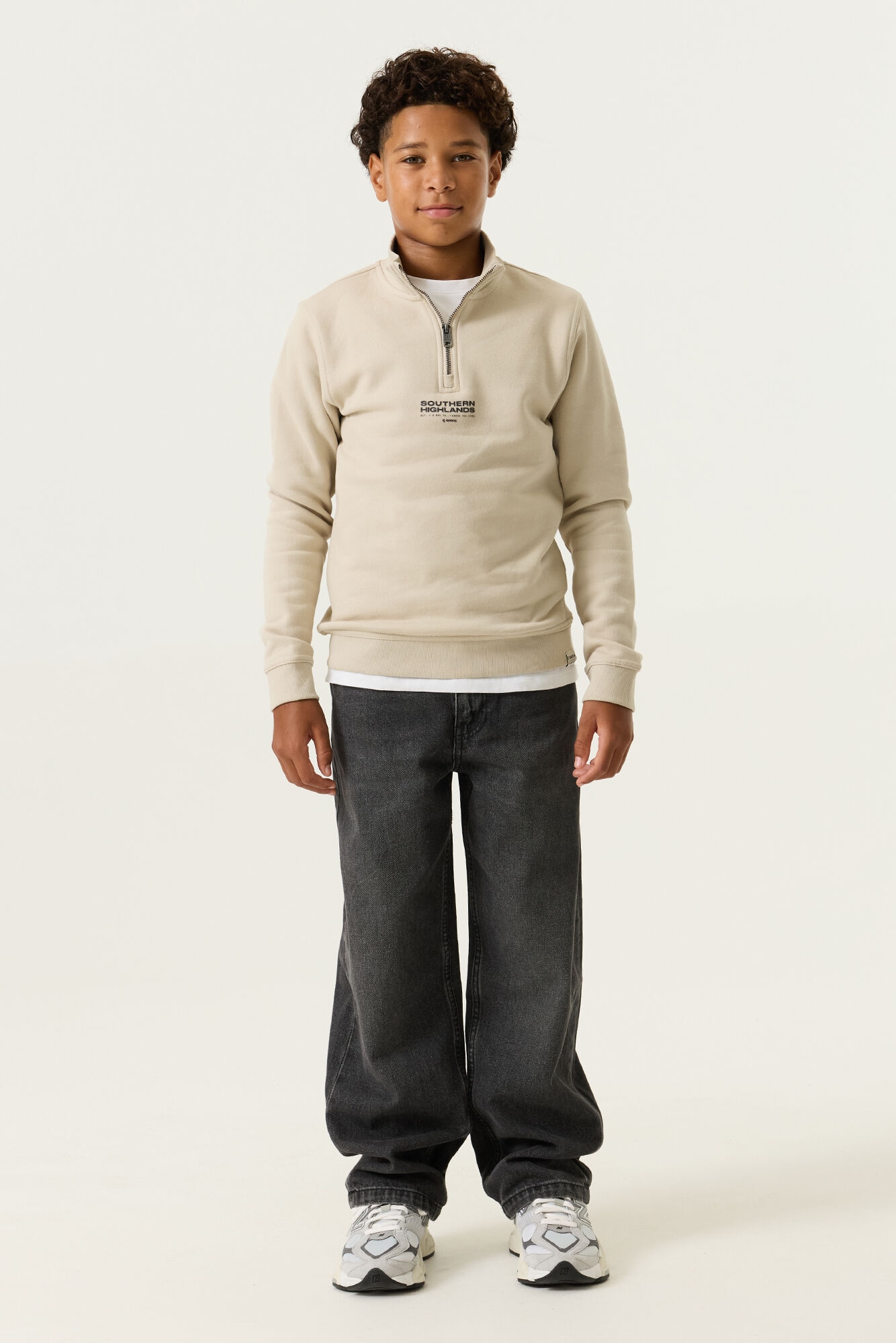 Garcia Sweat-shirt , pour garçons, avec fermeture éclair et col montant

