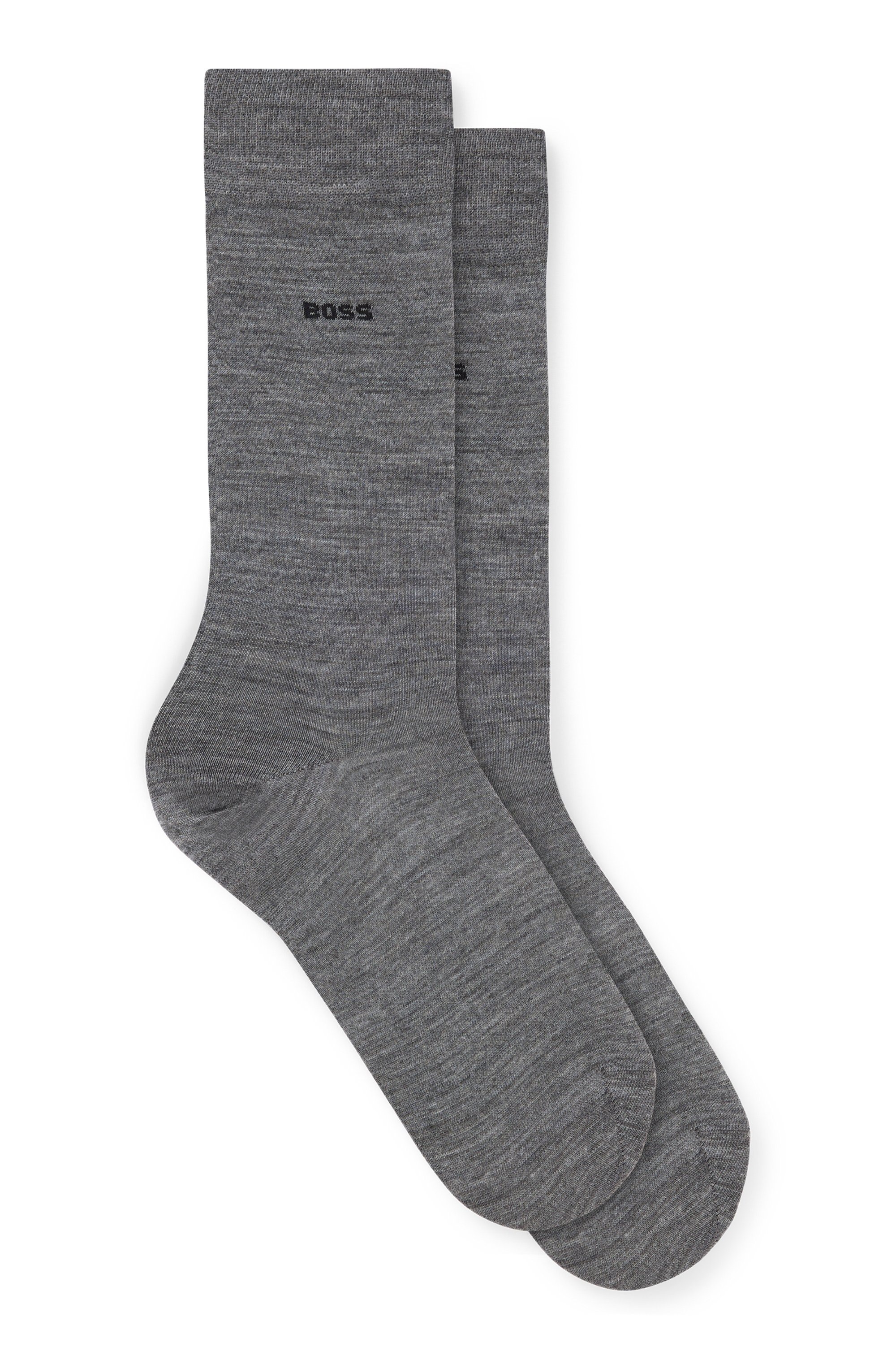 BOSS Socken »2P RS Uni WO« Packung, 2 Paar tlg. mit eingesticktem Markenlogo