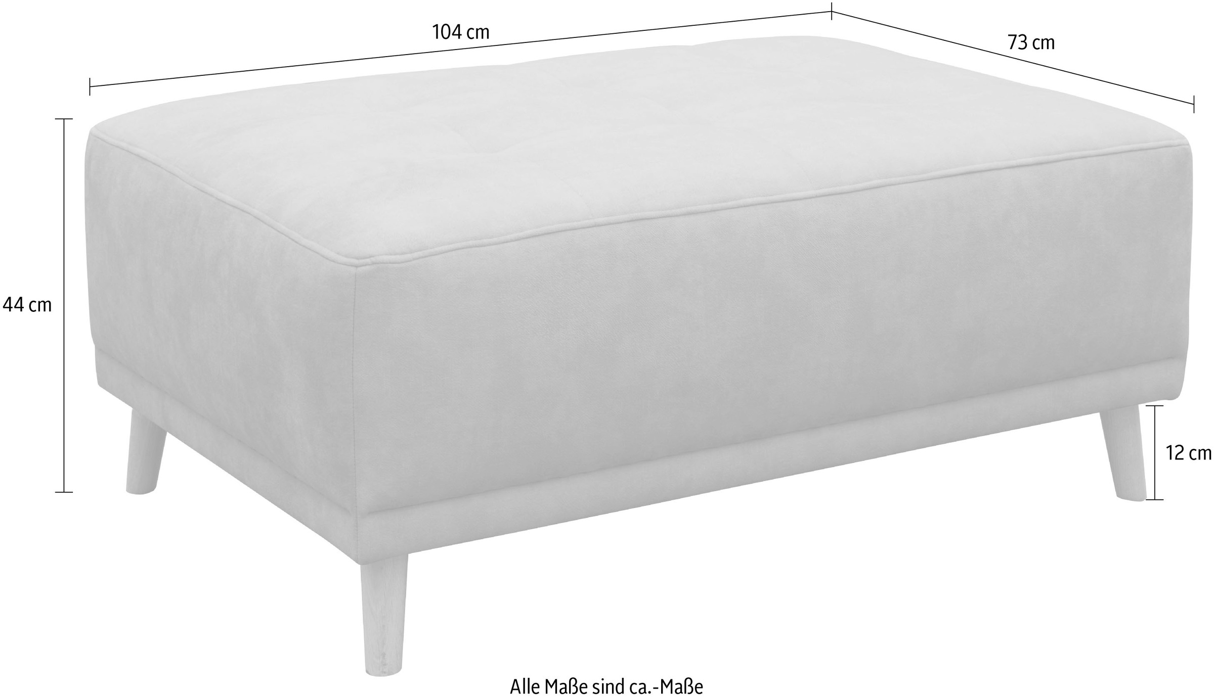 GOODproduct Tabouret »Greve« Pouf rembourré Greve assorti au canapé, largeur 104 cm