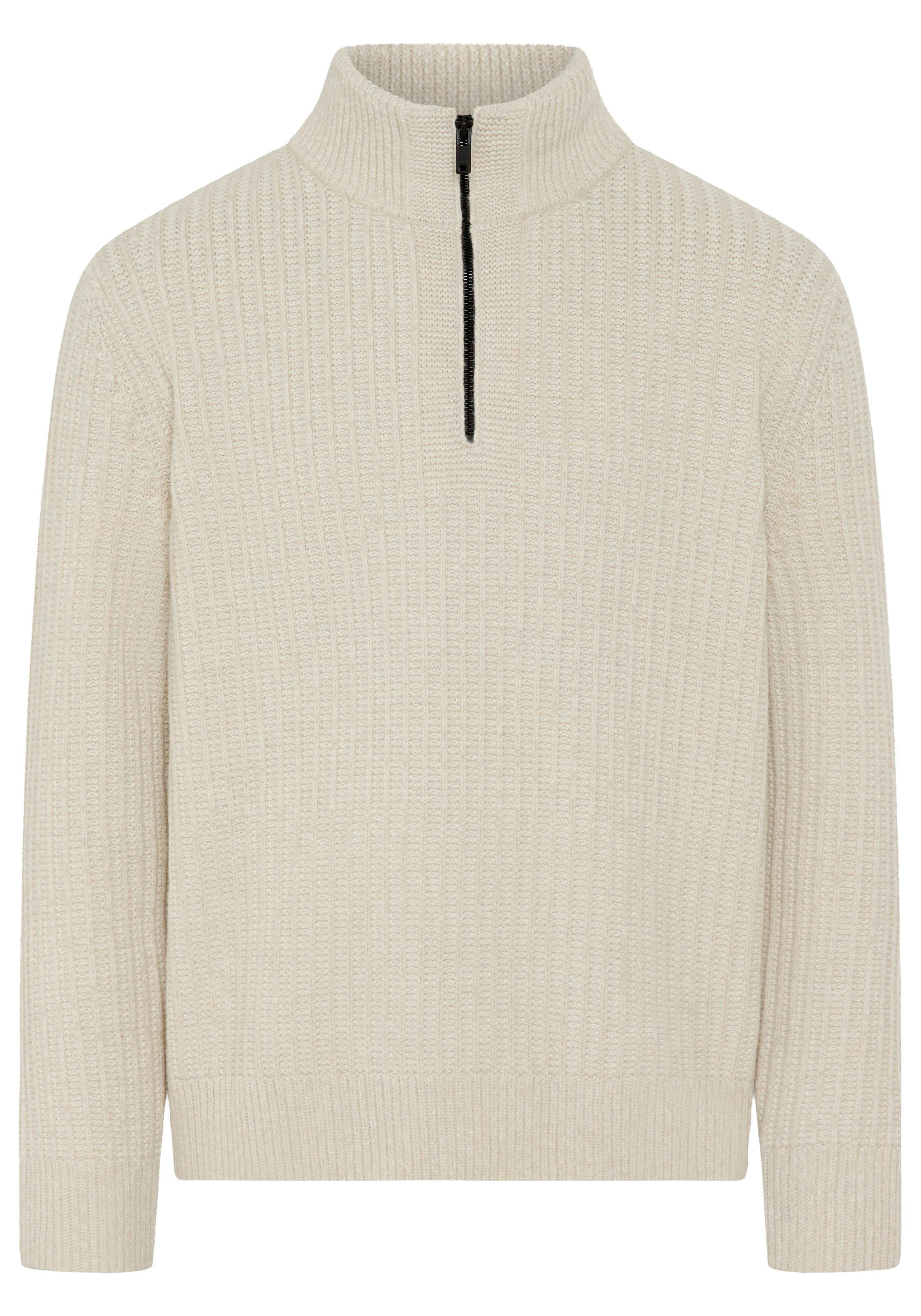BOSS ORANGE Pull en tricot »Kwinter« Troyer-Kragen, Rippstrick, relaxed fit