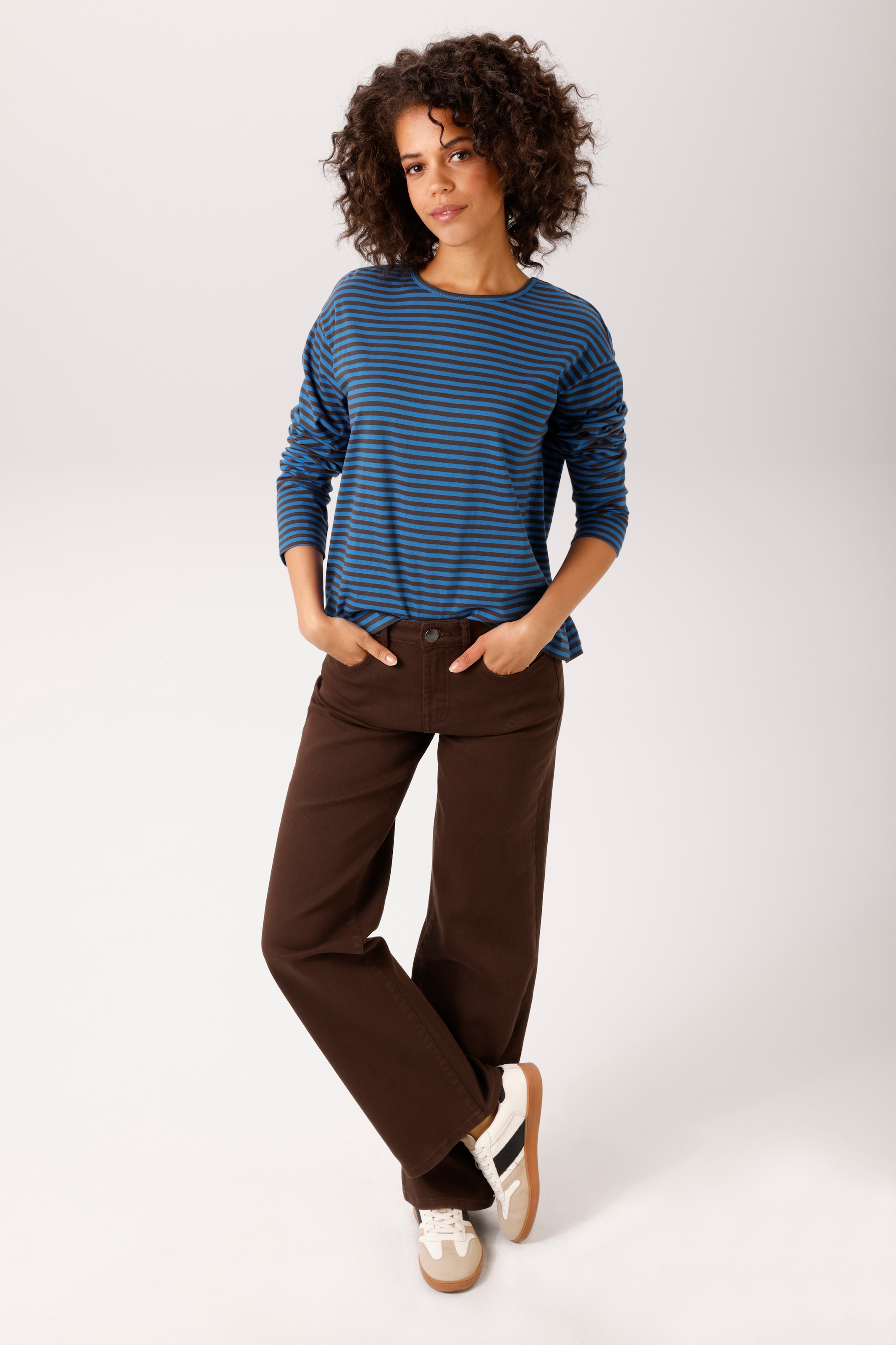 Aniston CASUAL T-shirt à manches longues dans le dessin rayé tendance - NOUVELLE COLLECTION