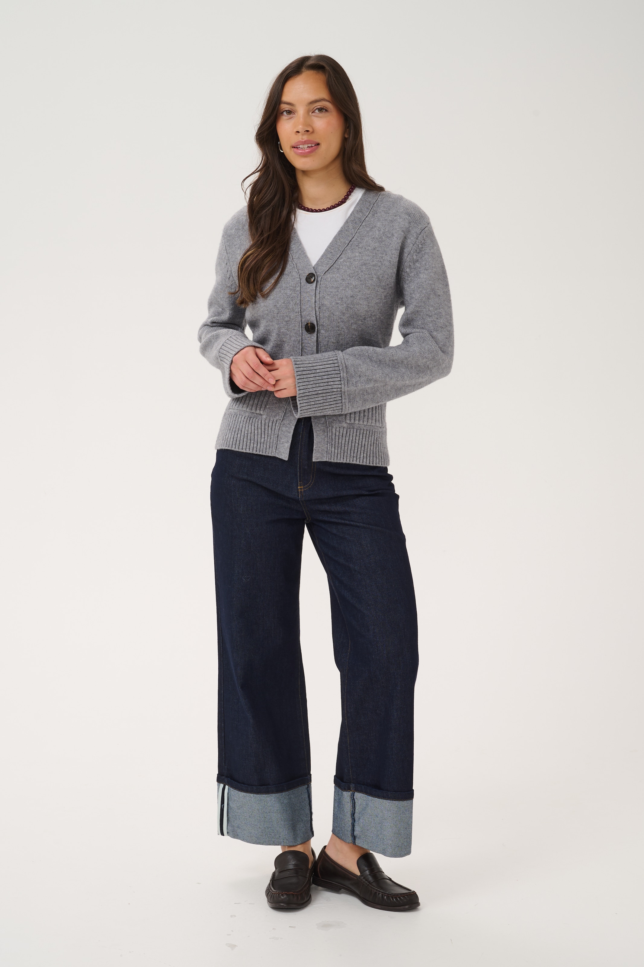 Saint Tropez Veste en tricot »TheresaSZ Cardigan« Mélange de matières, coupe ajustée