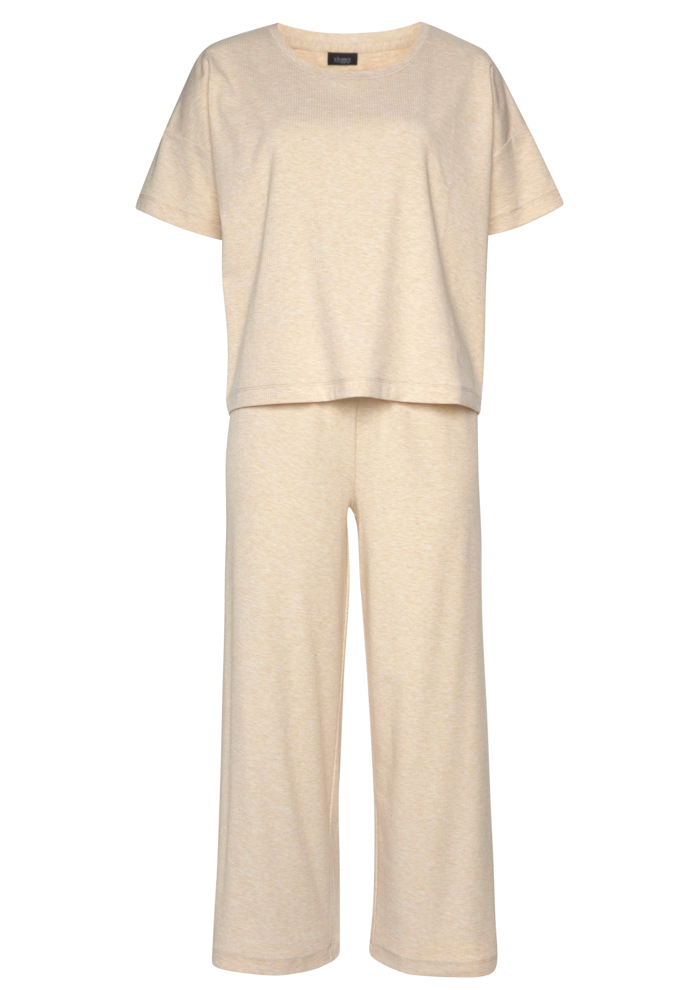 Vivance Dreams Pyjama 2 pièces in weicher Ripp-Qualität