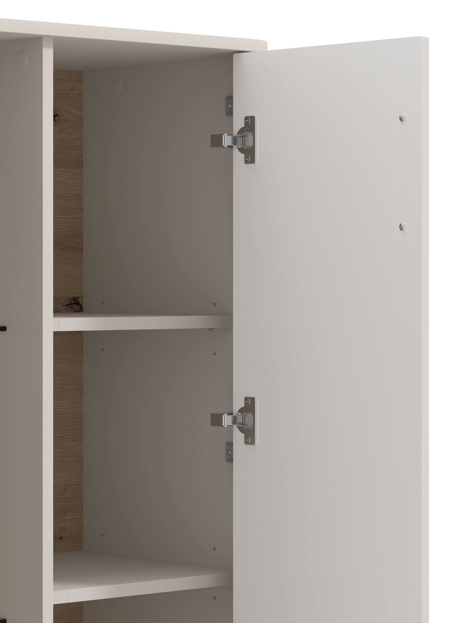 Home affaire Highboard »Darwen Sideboard, Kommode, Anrichte, Schrank, Vitrine« Abgerundete Kanten, matte Kaschmir-Oberflächen, mit 4 Böden