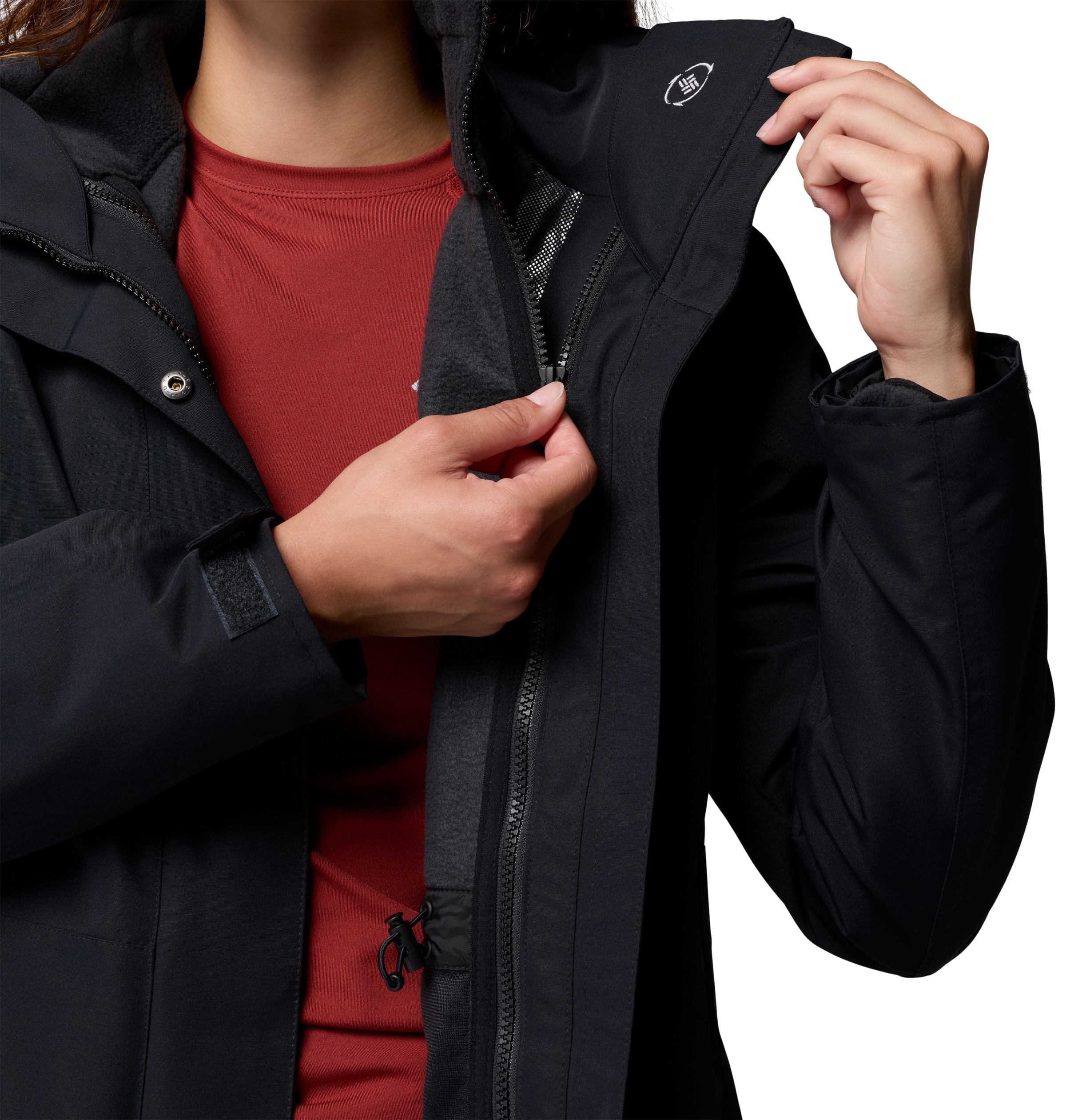 Columbia Veste fonctionnelle 3 en 1 »Bugaboo IV Fleece Interchange Jacket« 2 cuis tlg. matériau déperlant et coupe-vent, isolant thermique