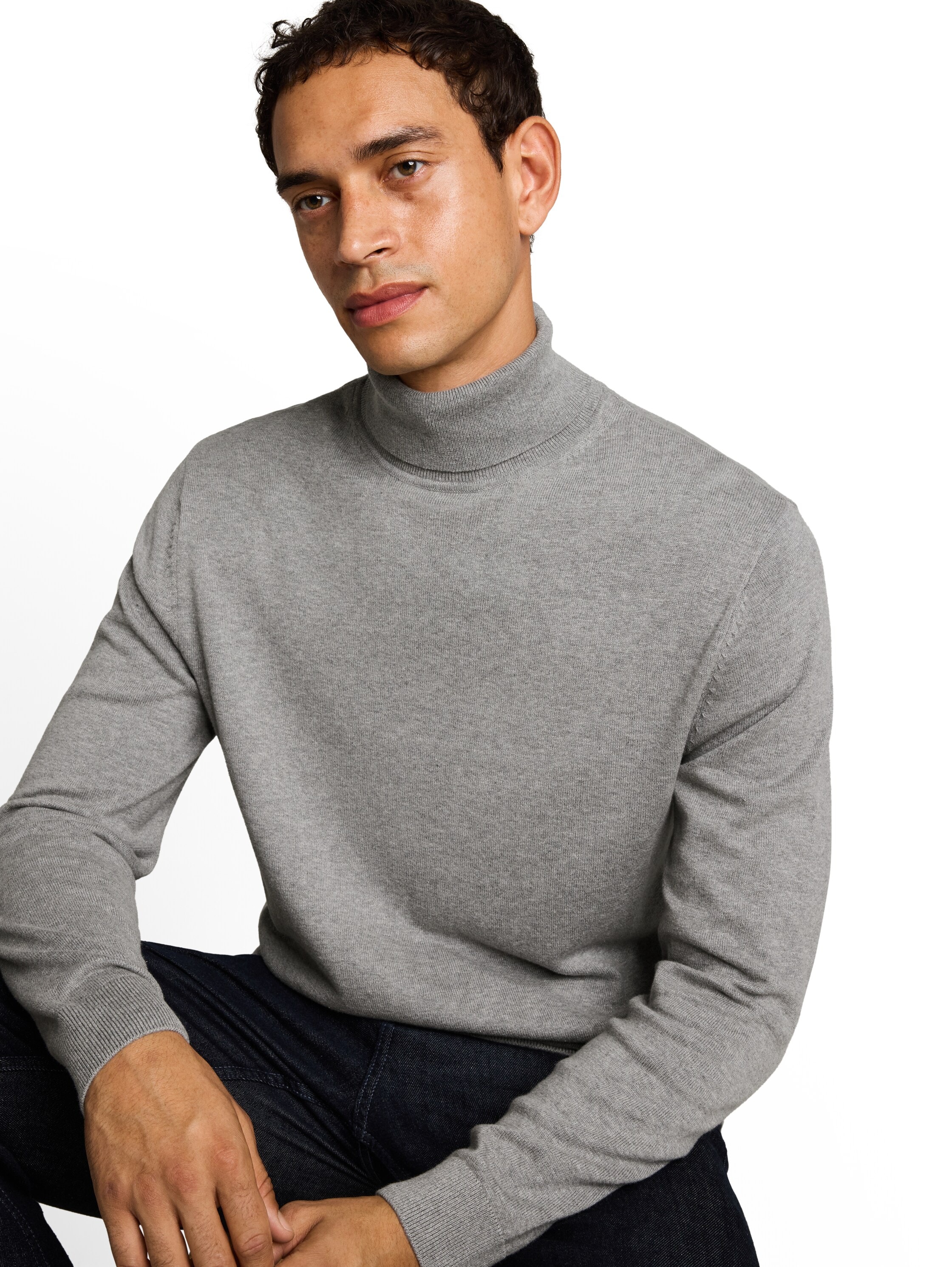 TOM TAILOR Rollkragenpullover im Strick-Design