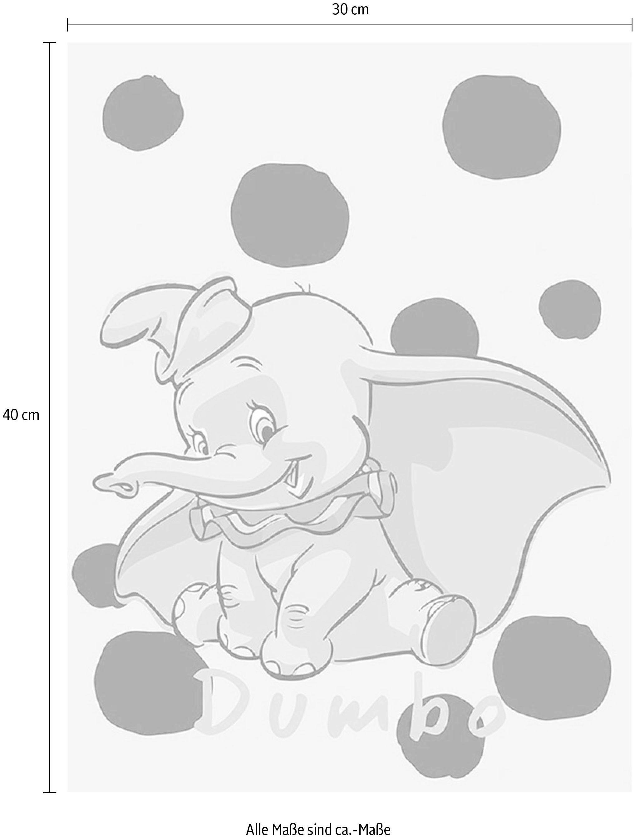 Komar Image »Dumbo Dots« Disney 1 cuis tlg. tableau mural décoratif pour chambre d'enfant - sans cadre