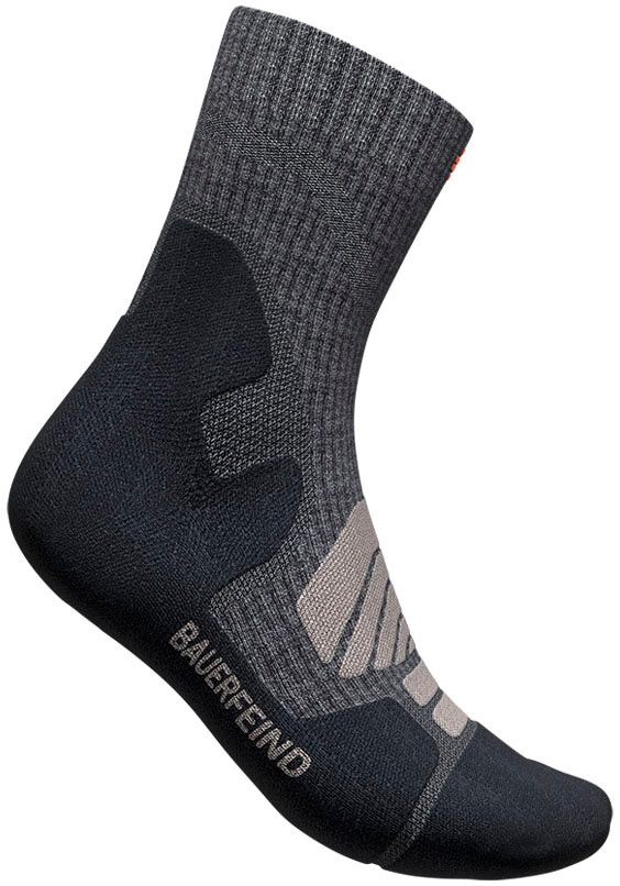 Bauerfeind Chaussettes de sport »Outdoor Merino Mid Cut Socks« avec une forte teneur en laine mérinos, respirant, chaud