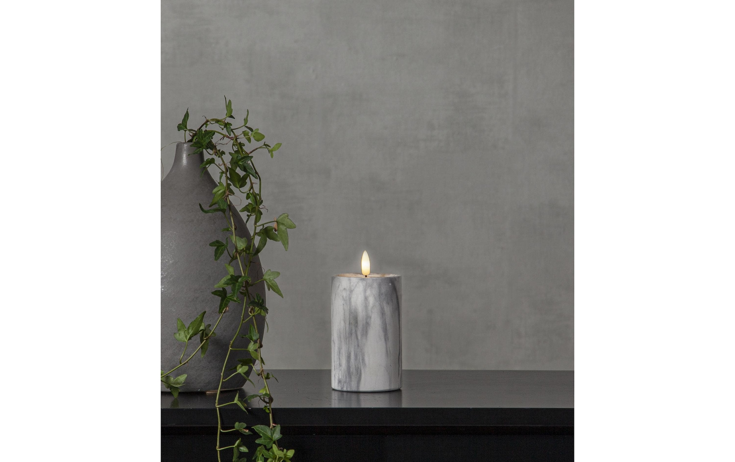   Bougie LED »Star Trading LED-Kerze Pillar Flamme Marble Ø 7.5 x 15 cm«