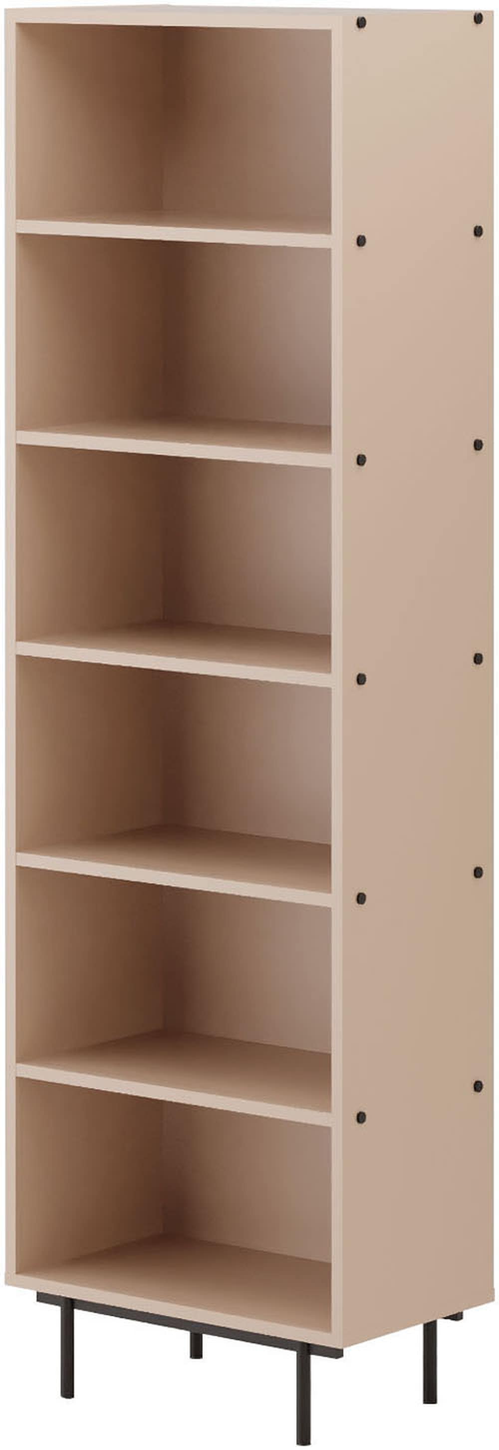 Home affaire Étagère sur pied »Arrocco: Schlankes Regal in 2 Farben mit Metallelementen, stilvoll« B/T/H: 60,8/35/195cm, 5 offene Fächer, viel Platz, Made in Poland
