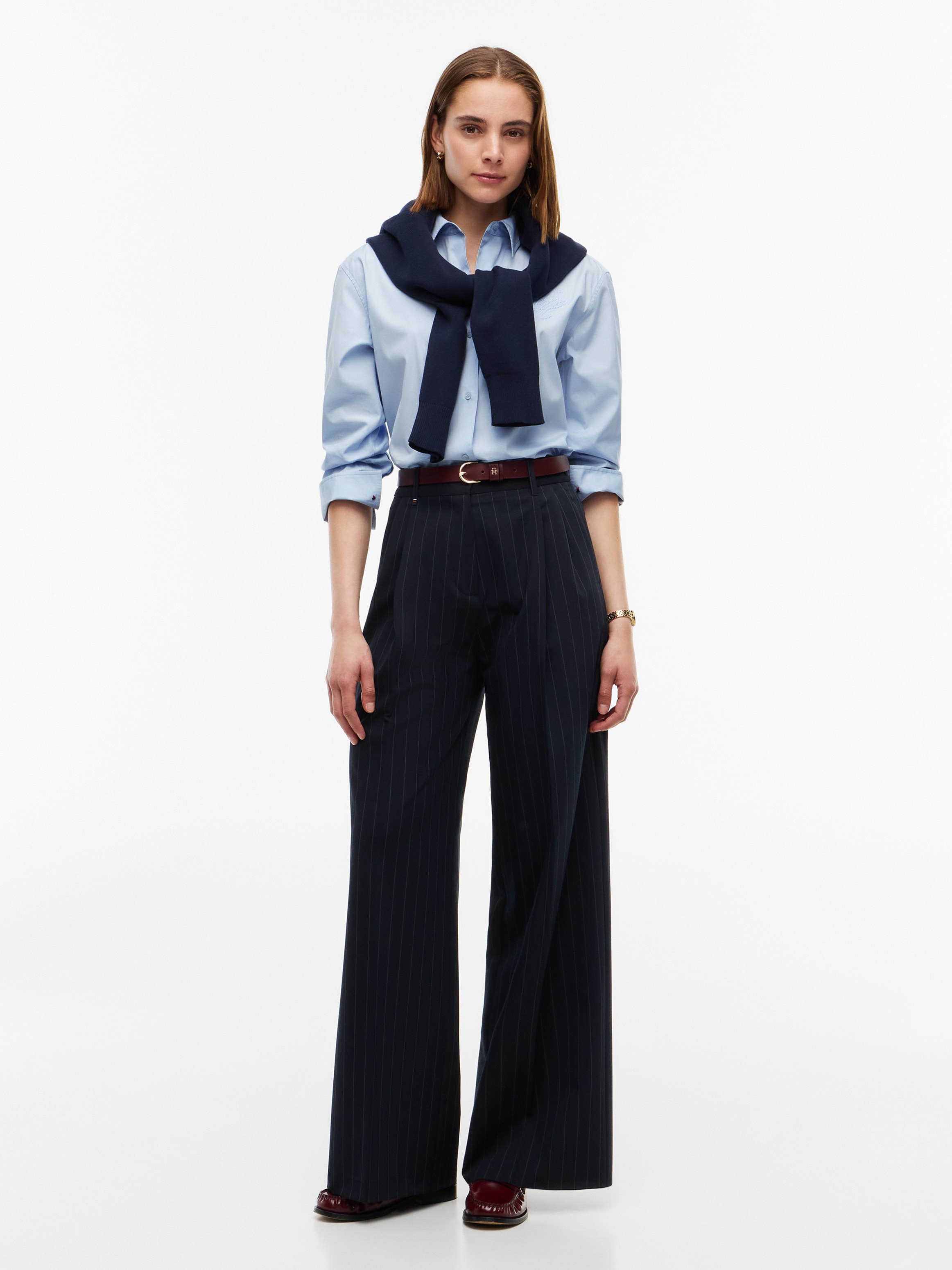 Tommy Hilfiger Pantalon de costume »VISCOSE BLEND WIDE LEG«  Materialmix, lässig geschnitten