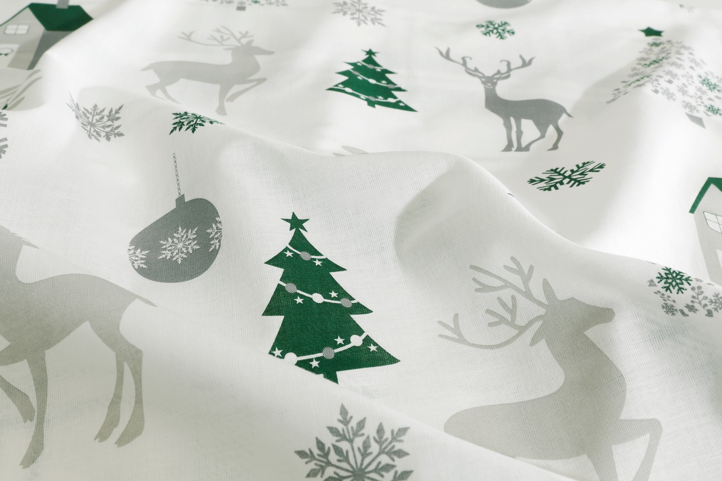 GOODproduct Linge de lit »Mikkel« 2 linge de lit dès taille 135x200 cm, 100% coton, Noël