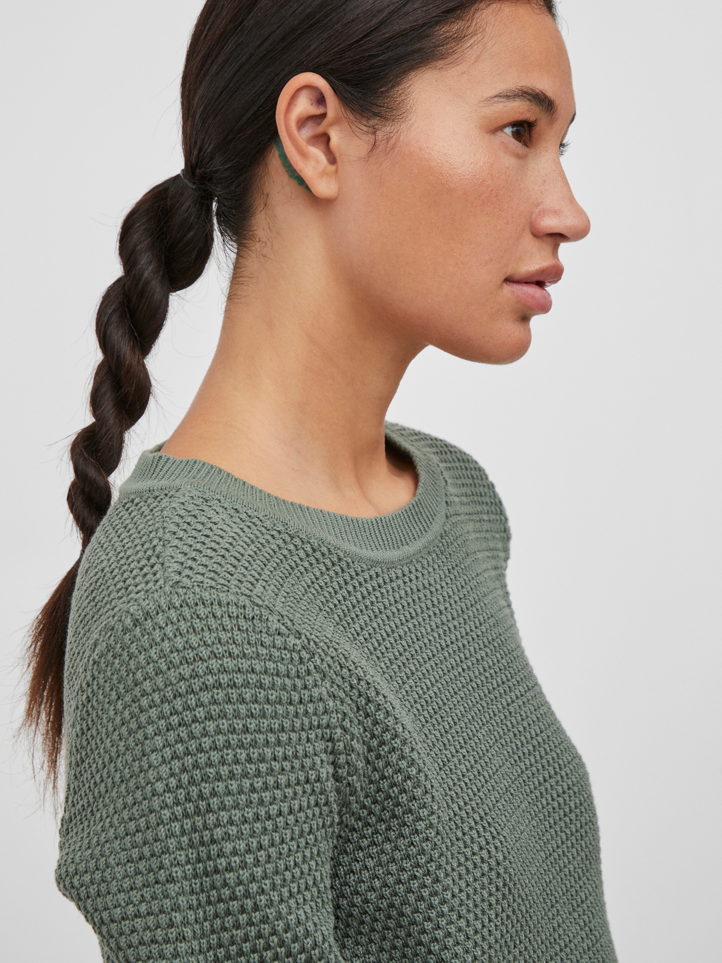 Vila Pull à col rond »VIDALO O-NECK L/S KNIT TOP- NOOS« Baumwolle, regular fit
