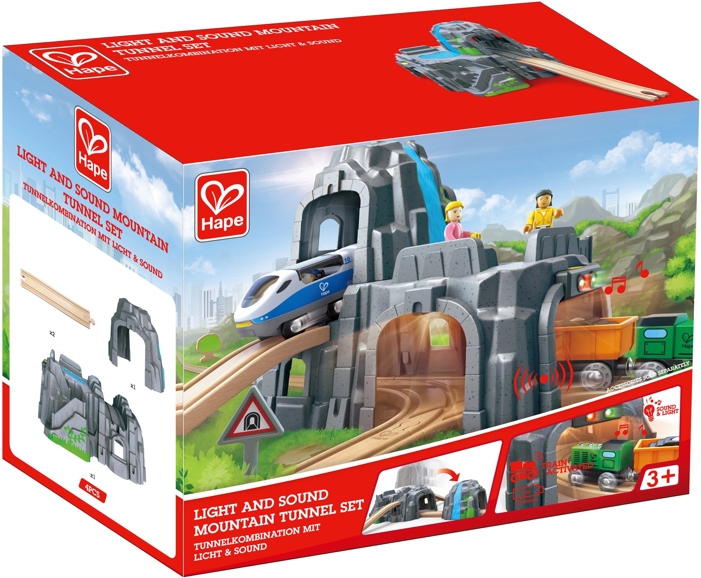 Hape Spielzeug-Eisenbahn »Tunnelkombination mit Licht und Sound«