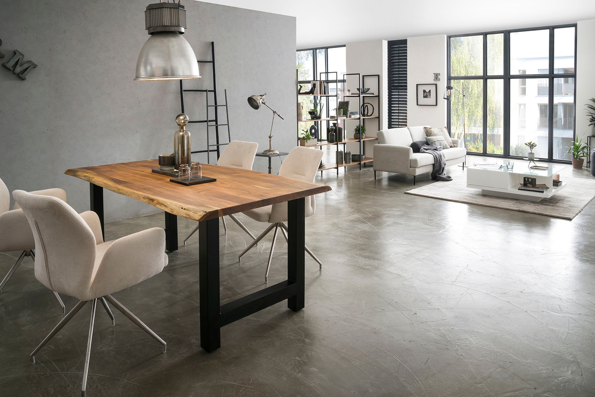 SalesFever Table de salle à manger »Minimalistischer Tisch« Geölt und doppelt gewachstes Massivholz