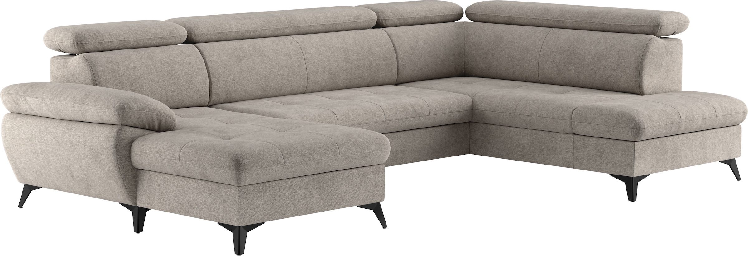 COTTA Wohnlandschaft »Hudson U-Form, B: 324 cm« mit Kopfteilverstellung, optional Bettfunktion & Bettkasten