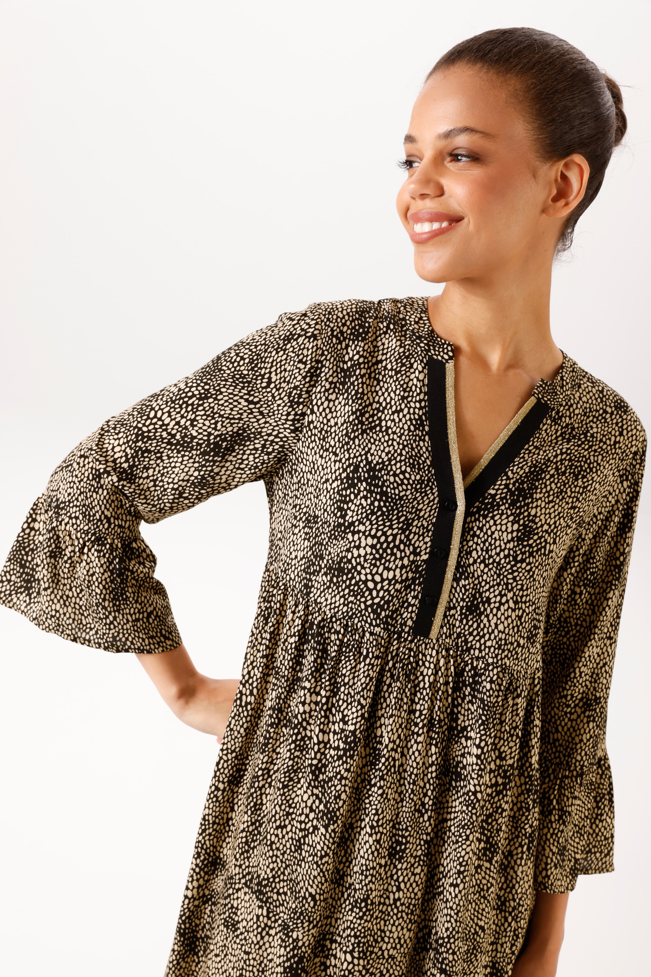 Aniston CASUAL Maxikleid mit grafischen Alloverdruck - NEUE KOLLEKTION