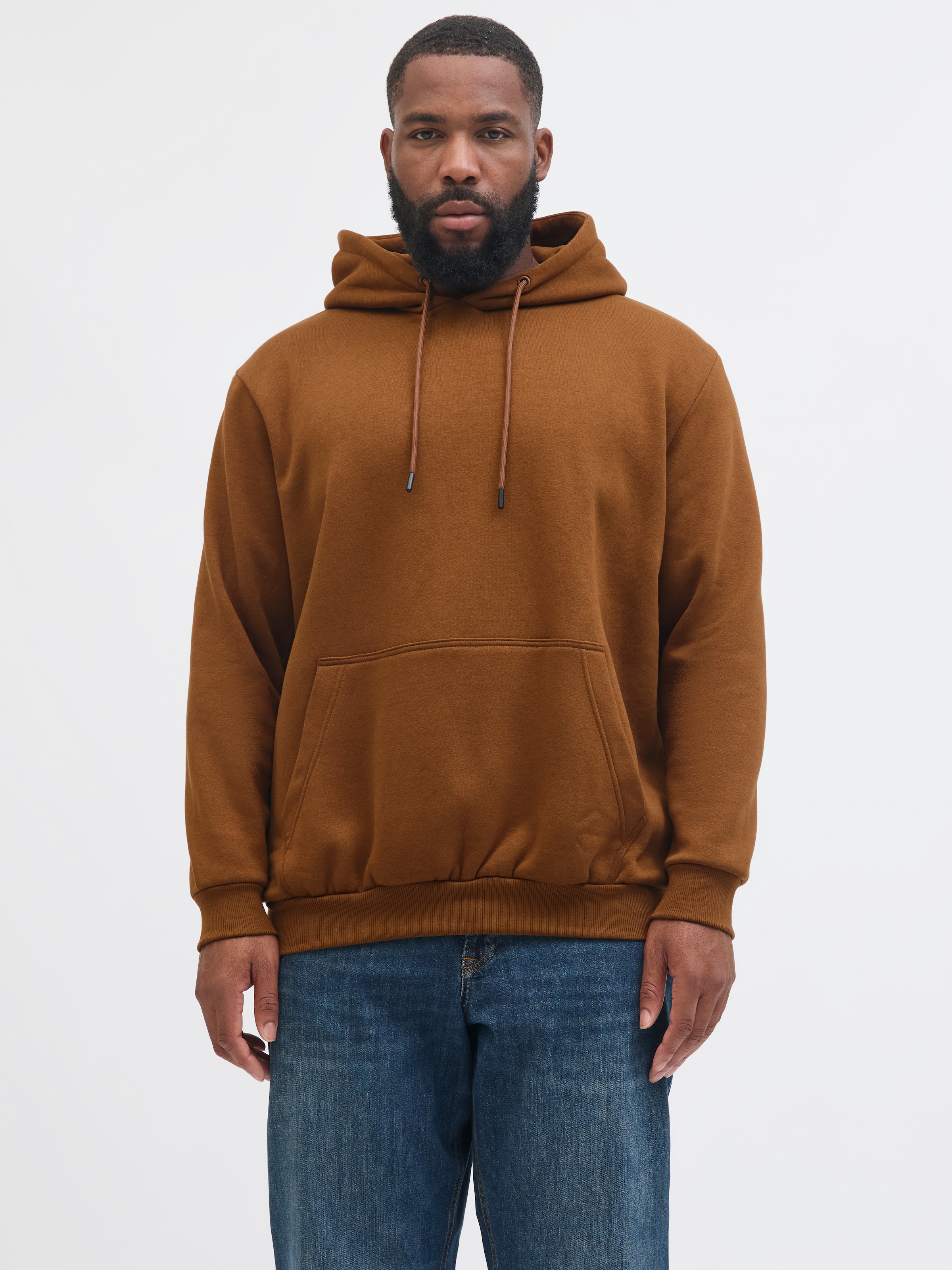 Jack & Jones PlusSize Kapuzensweatshirt »JJEBRADLEY SWEAT HOOD NOOS PLS«, mit Rippbündchen
