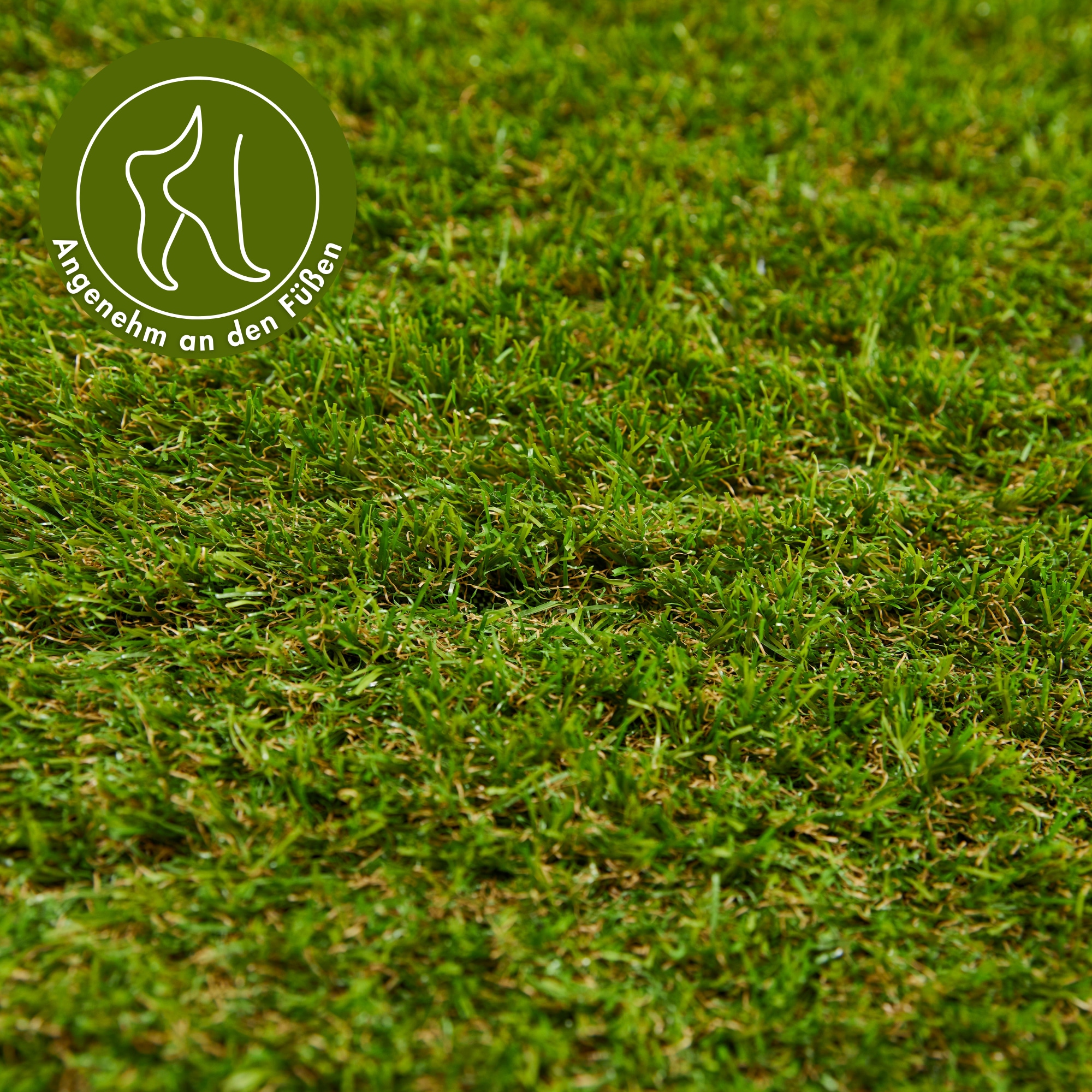 Andiamo Gazon synthétique »Rasenteppich Bali, Made in Belgium« Rectangulaire 25 mm Höhe realistische Optik, mit Drainagefunktion, für Balkon & Terrasse