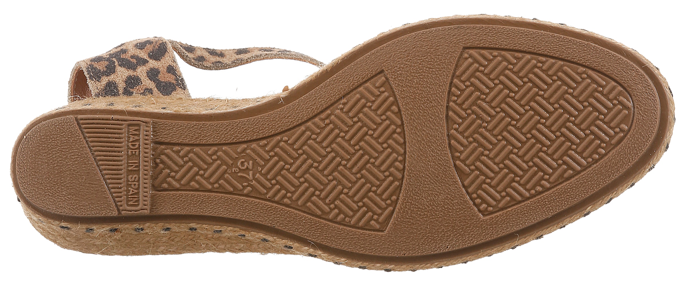 VERBENAS Pompes à sling »MALENA LEO«  Sandale compensée, chaussure d'été, chaussure de vacances motif léopard