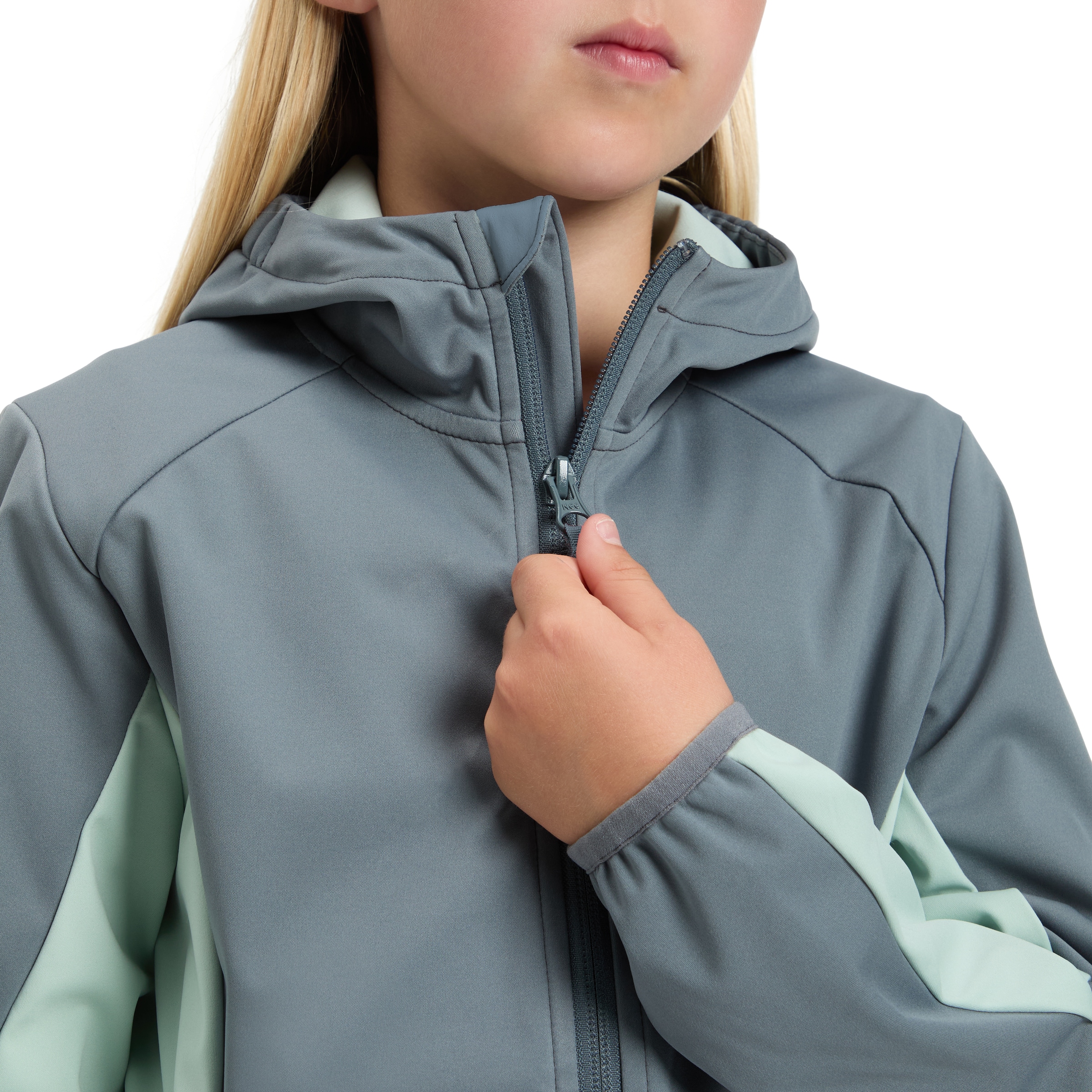 McKINLEY Outdoorjacke »DA.-UNTERJACKE ABE LT G« mit Kapuze mit kontrastfarbigen Einsätzen und Reissverschlüssen