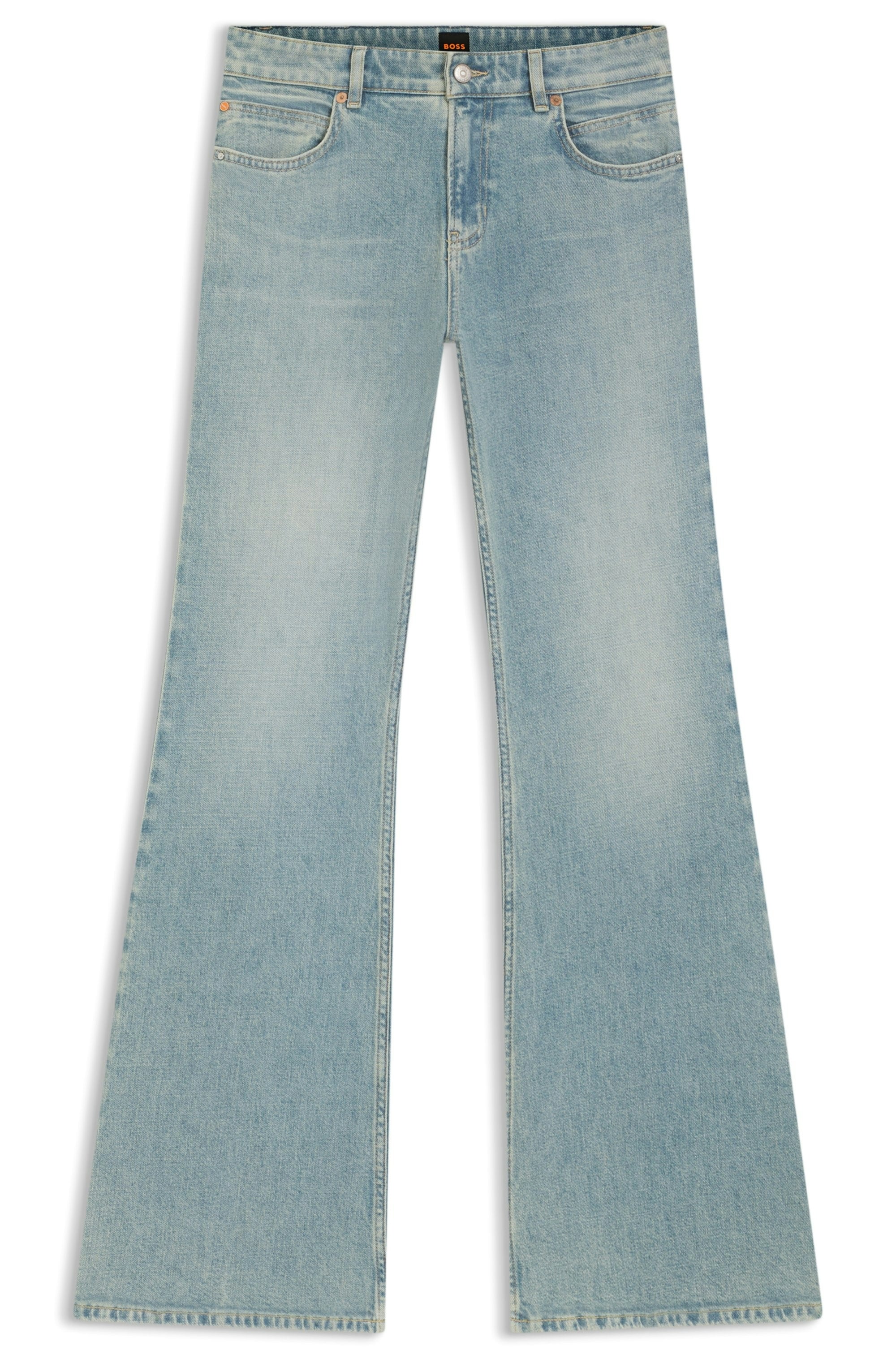 BOSS ORANGE Jeans large »SOFT BOOTCUT 2.0 Premium Damenmode« Coupe flare, taille basse