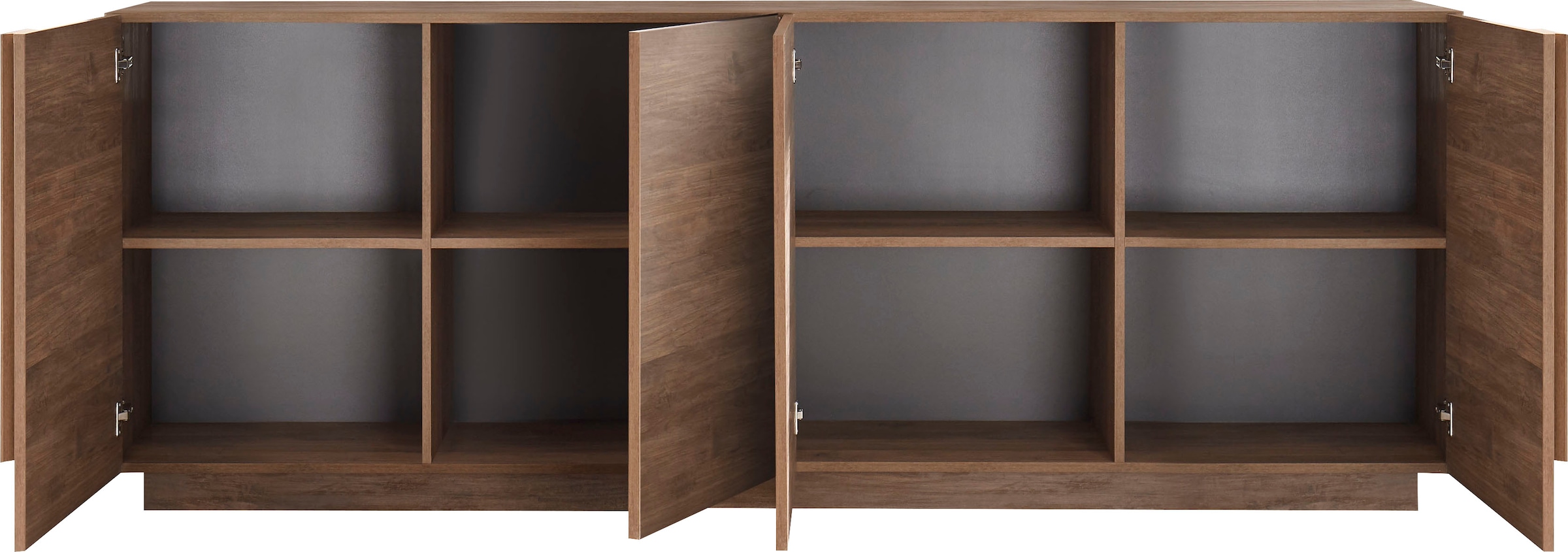 Home affaire Sideboard »Jupiter, Breite 241 cm, Kommode 4 Türen - Soft Closing, Anrichte« moderne Griffblende, FSC®, cleveres Stauraumkonzept