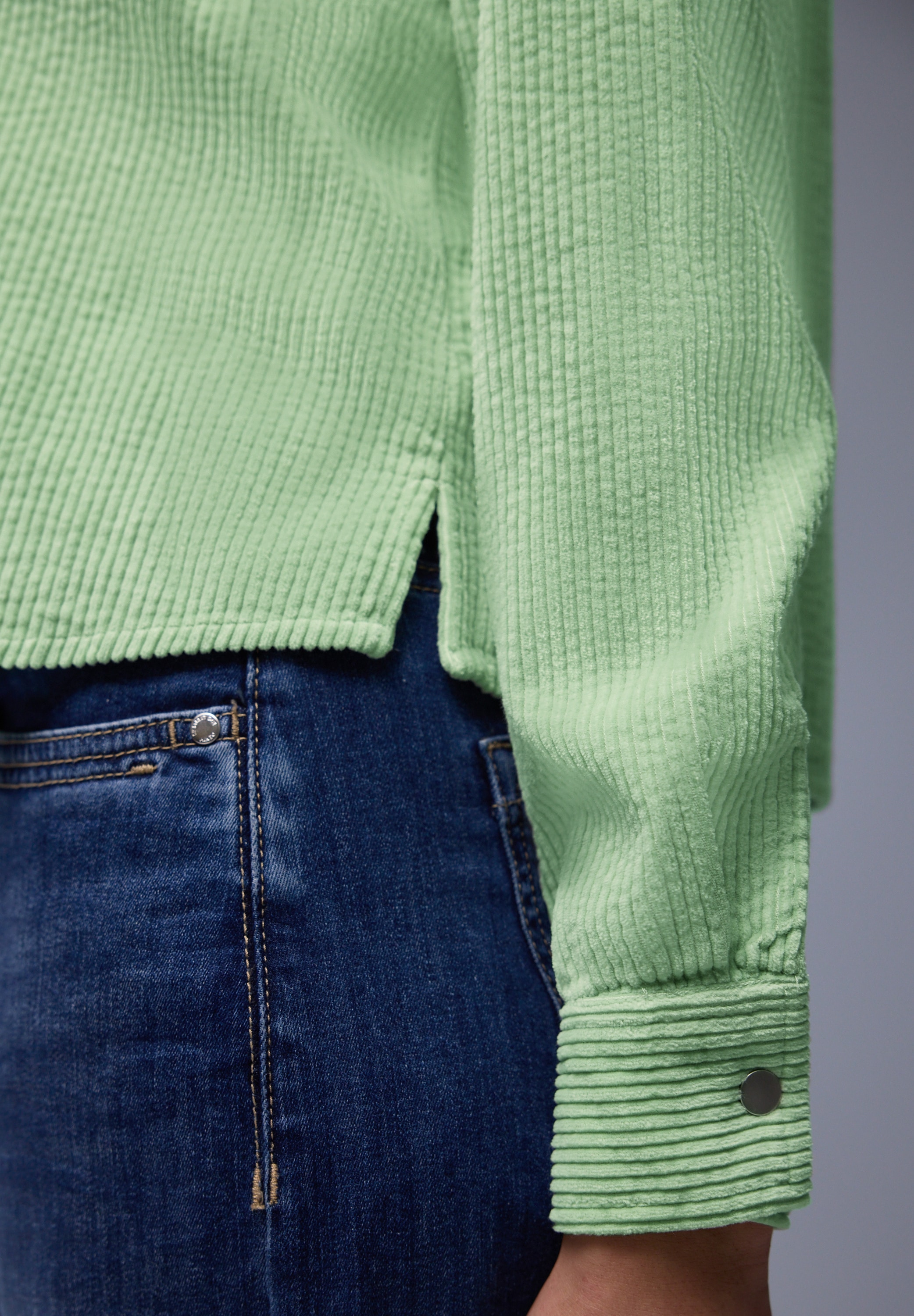 STREET ONE Blouse à manches longues in Cord-Qualität