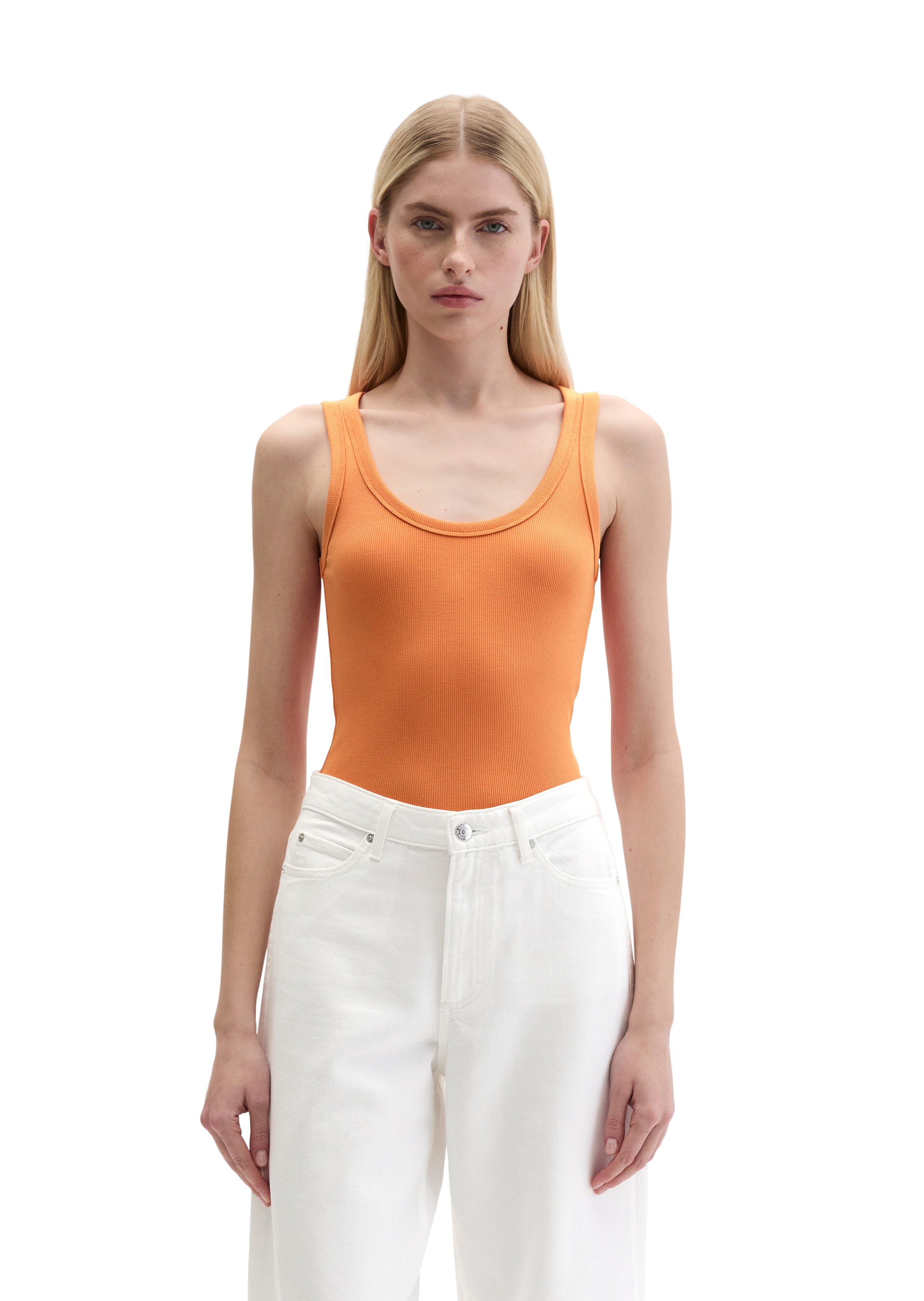 Marc O'Polo Débardeur slim fit, en jersey côtelé élastique