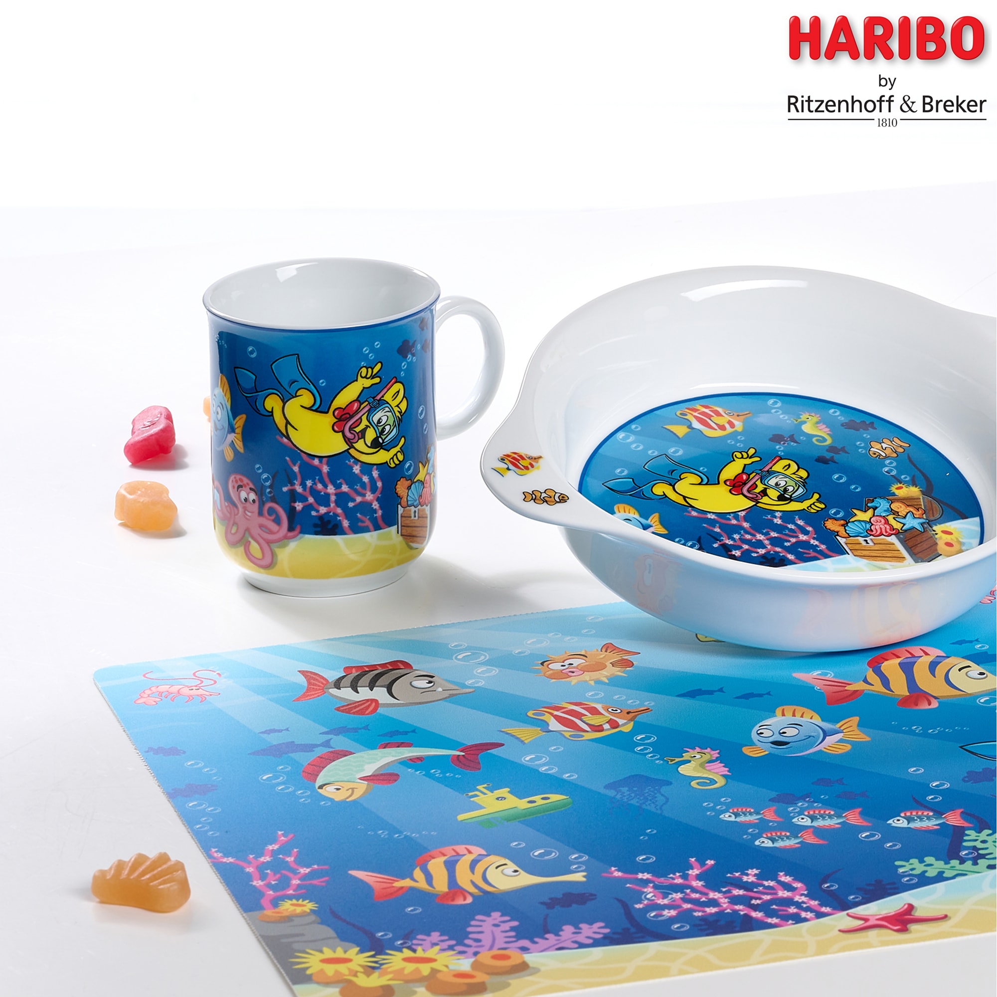 Ritzenhoff & Breker Set de table »HARIBO Seaworld, 4-teilig, 45 x 30 cm« rutschfest und abwischbar