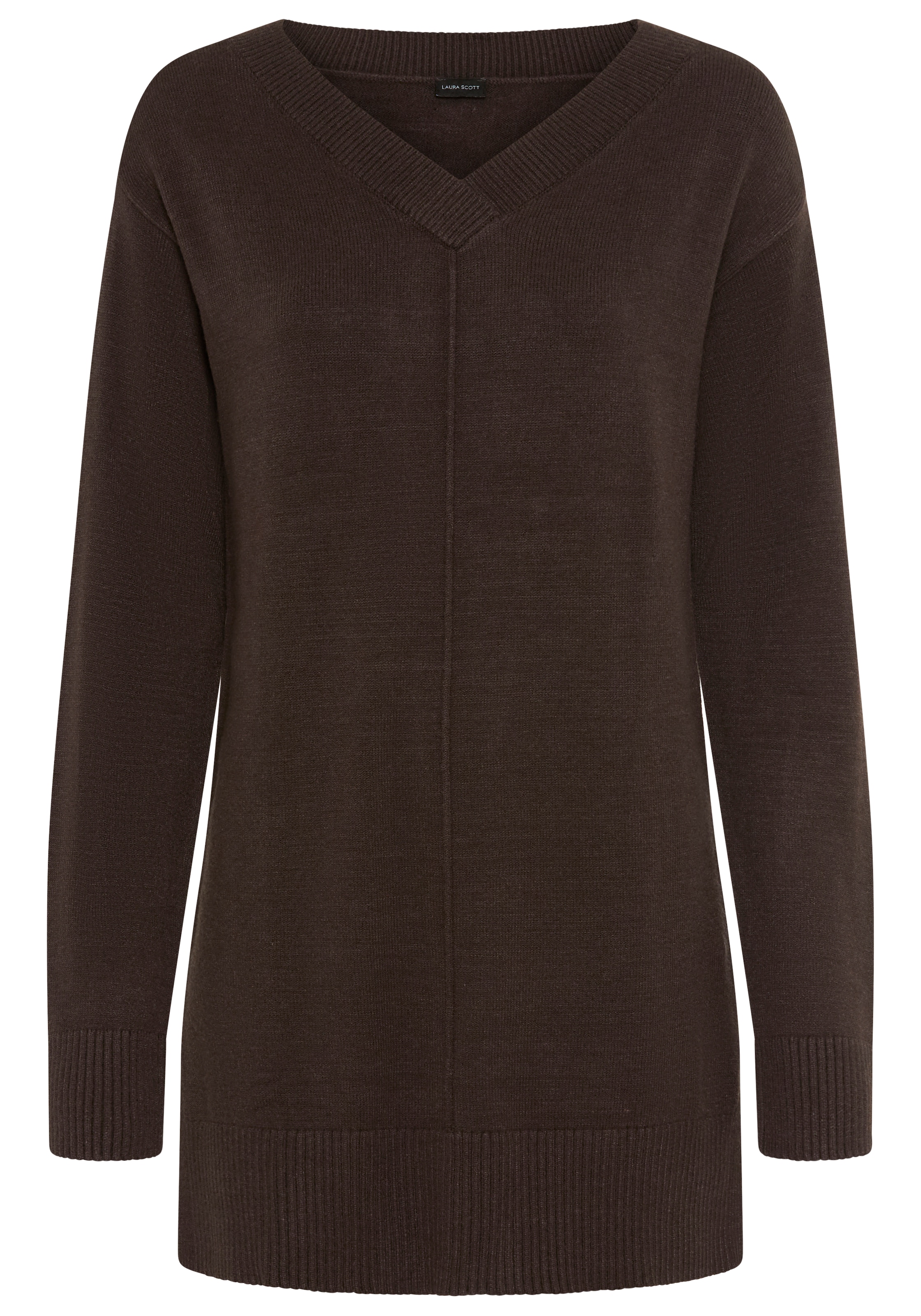 Laura Scott Strickpullover »mit femininem V-Ausschnitt« aus weicher Viskosemischung