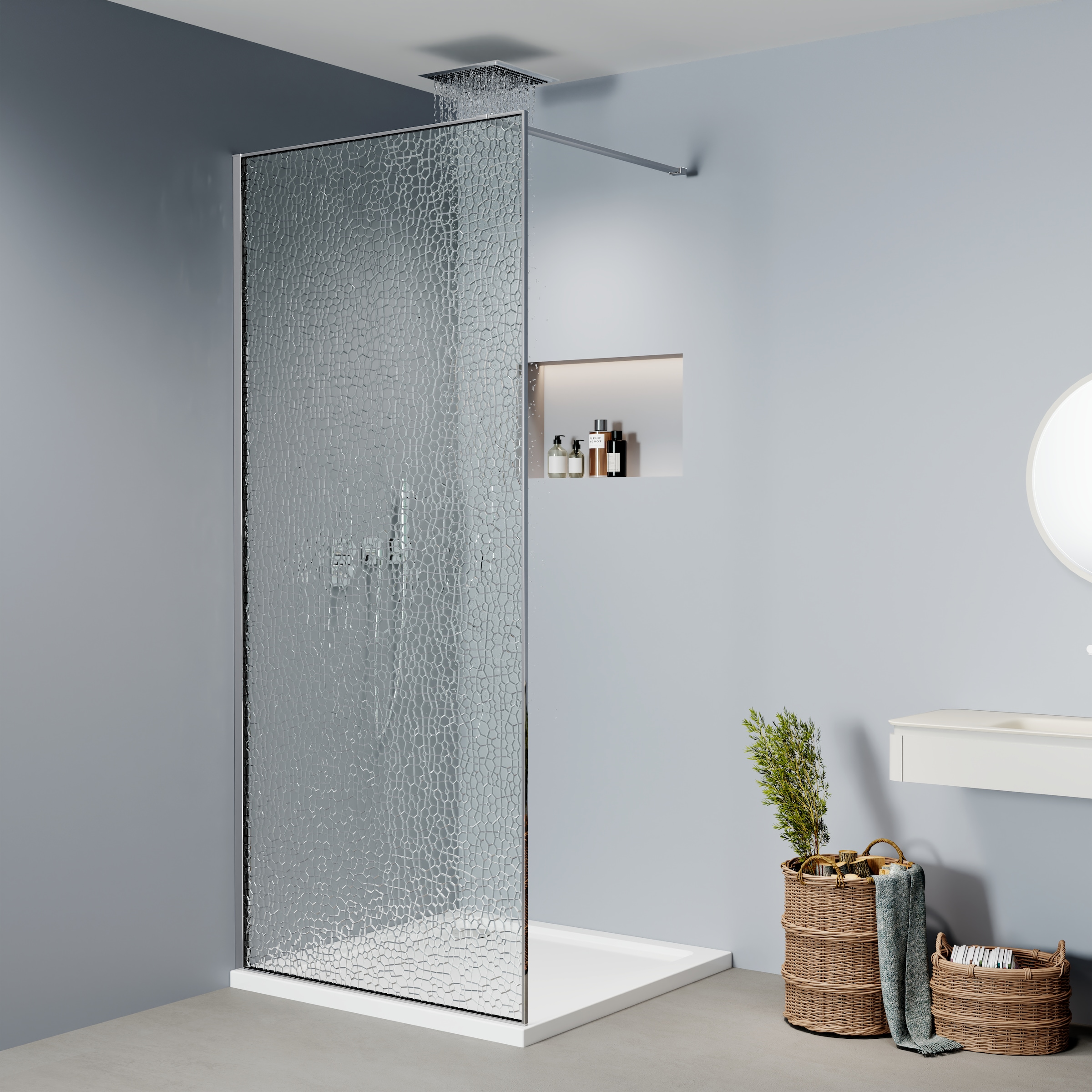 welltime Receveur de douche »Summer« receveur de douche extra plat en différentes tailles - aussi pour douches rondes.