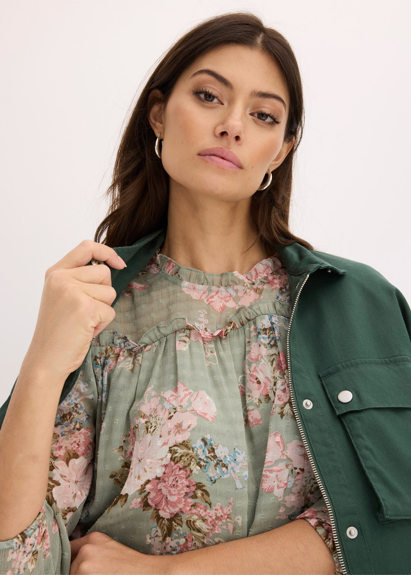 bonprix Tunika eleganter Stil, ausgestellte Passform, mit 3/4-Ärmeln