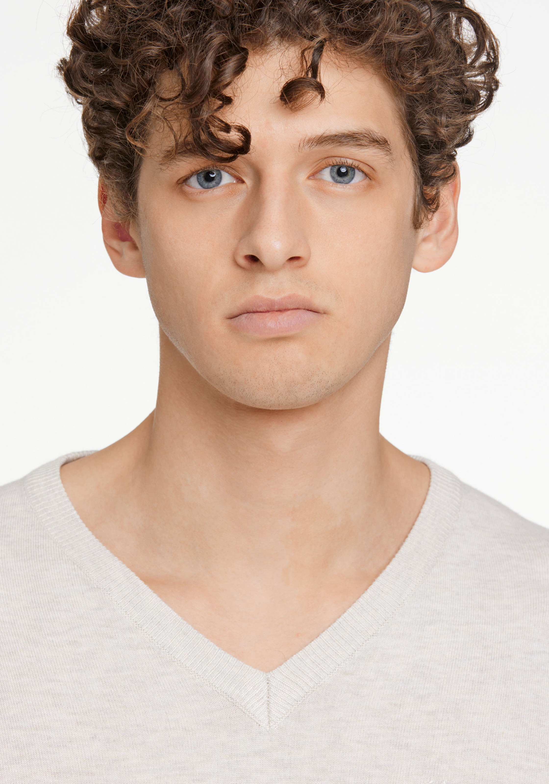 LINDBERGH Pull en tricot meliert, mit V.Ausschnitt