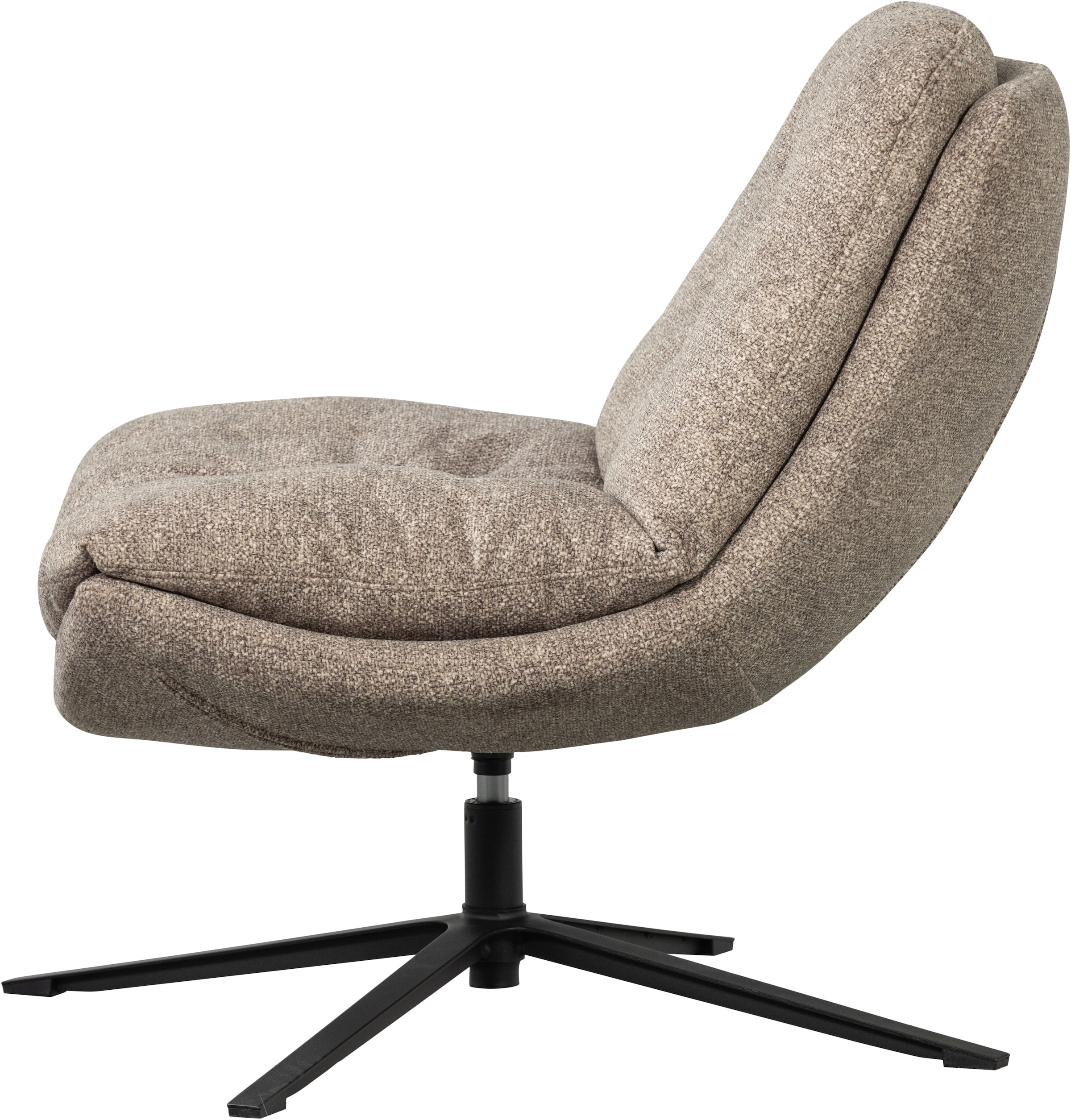 WOOOD Fauteuil pivotant »Arve mit Gewebtem Bezug und Drehmechanismus B 82 x T 87 x H 86 cm« très haute résistance à l'usure, capacité de charge 120 kg, structure métallique